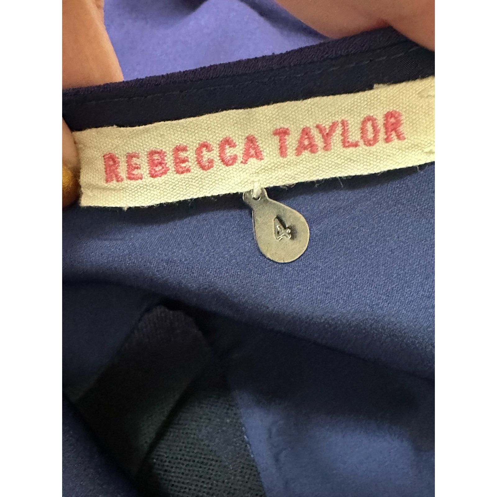 Rebecca Taylor Rebecca Taylor blue v neck sleeveless cocktail dress size 4 Size S / US 4 / IT 40 - 3 Thumbnail