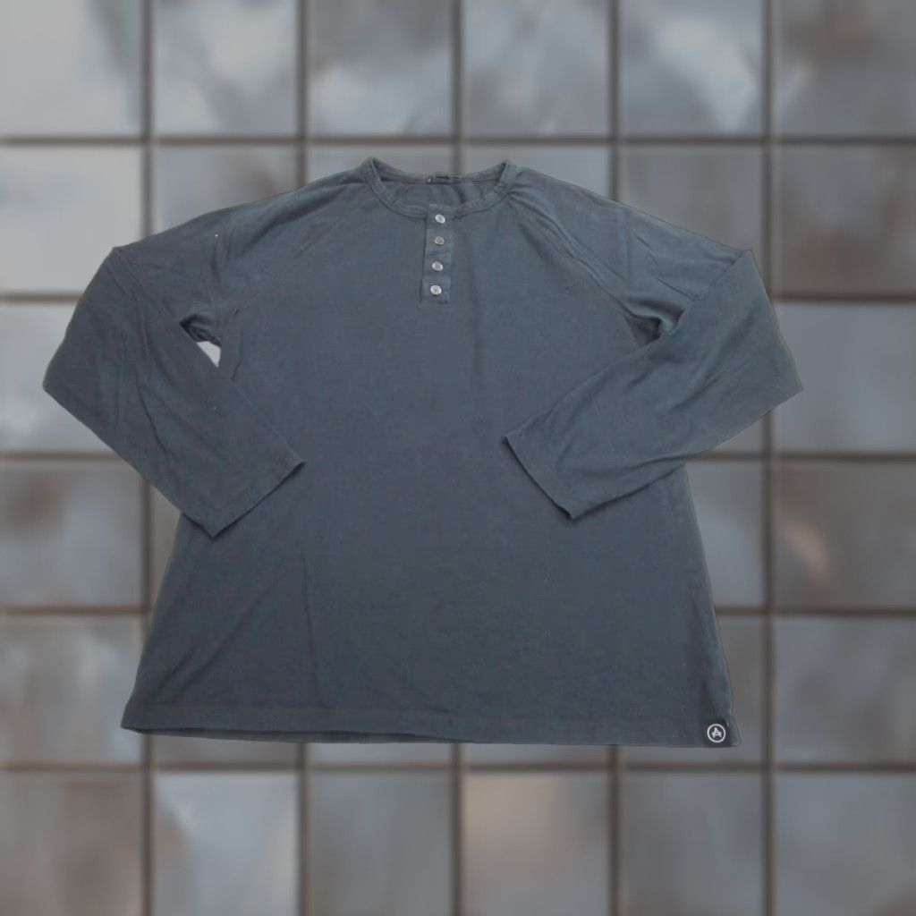 Vintage Aether Shirt Mens XL Black Long Sleeve Henley Raglan Casual Knit Tee Top Size US XL / EU 56 / 4 - 1 Thumbnail