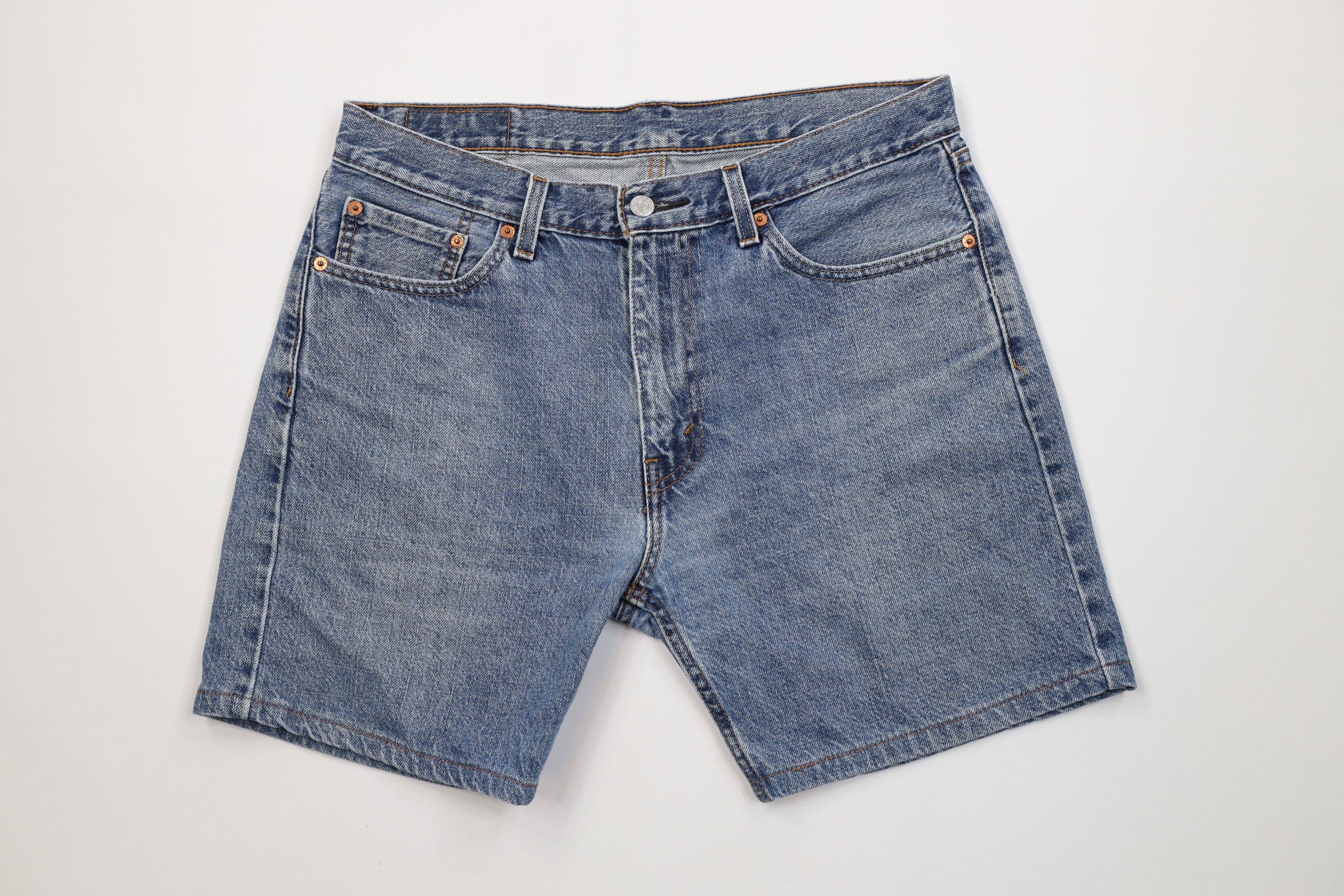 Levi's Vintage 90s Levis 505 Above Knee Regular Fit Denim Shorts Size US 33 - 1 Thumbnail