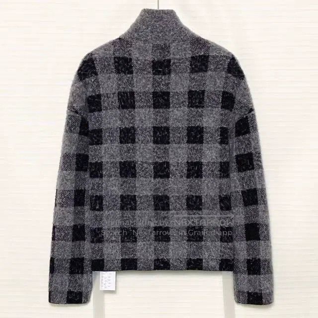 Balenciaga Balenciaga Wool blend new black and gray plaid jacket Size US L / EU 52-54 / 3 - 2 Thumbnail