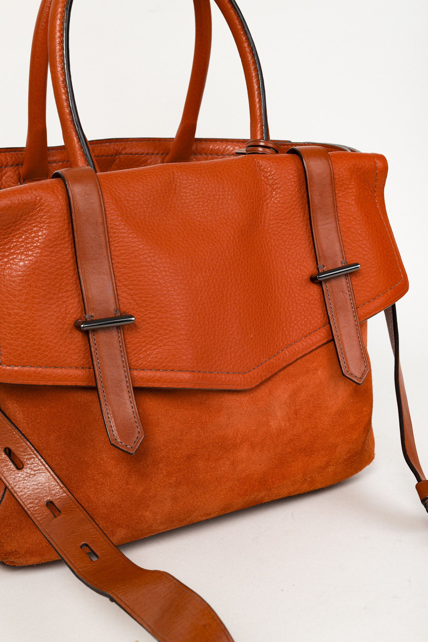 Other Reed Krakoff Orange Leather Suede Belted Tote Bag Size ONE SIZE - 12 Thumbnail