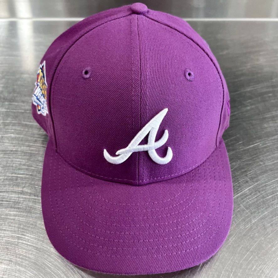 Hat Club Atlanta Braves 1999 WS Patch New Era Jae Tips Hat Club 7 1/4 Size ONE SIZE - 2 Thumbnail