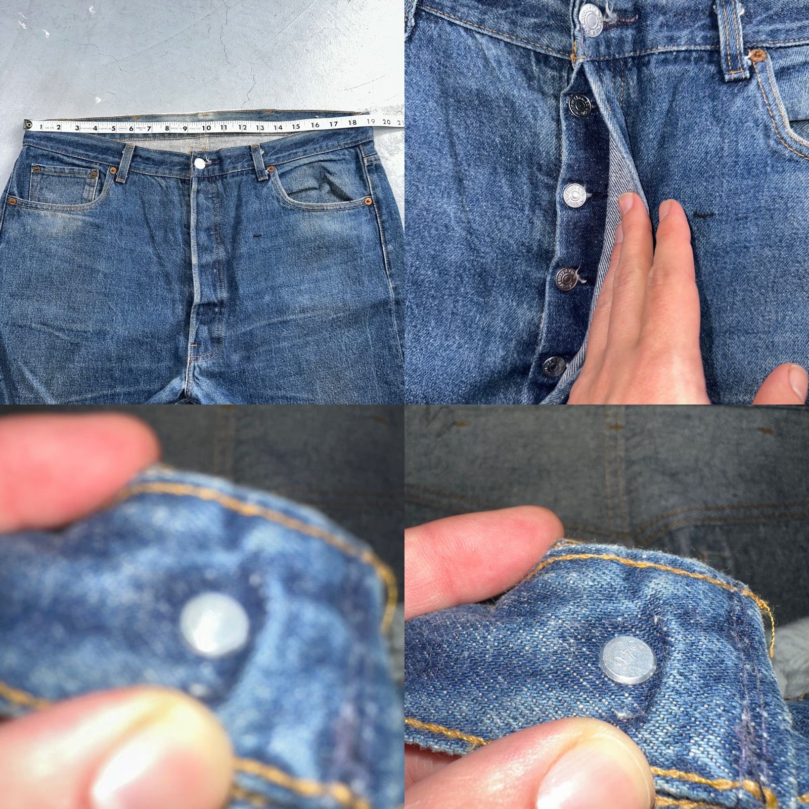 Levi's Levi's 501 Vintage 80s USA Straight Leg Jeans Blue Light Wash 40x33 38x29 Men Denim Cotton Mid Rise Regular Inseam 33 Size US 40 / EU 56 - 8 Thumbnail