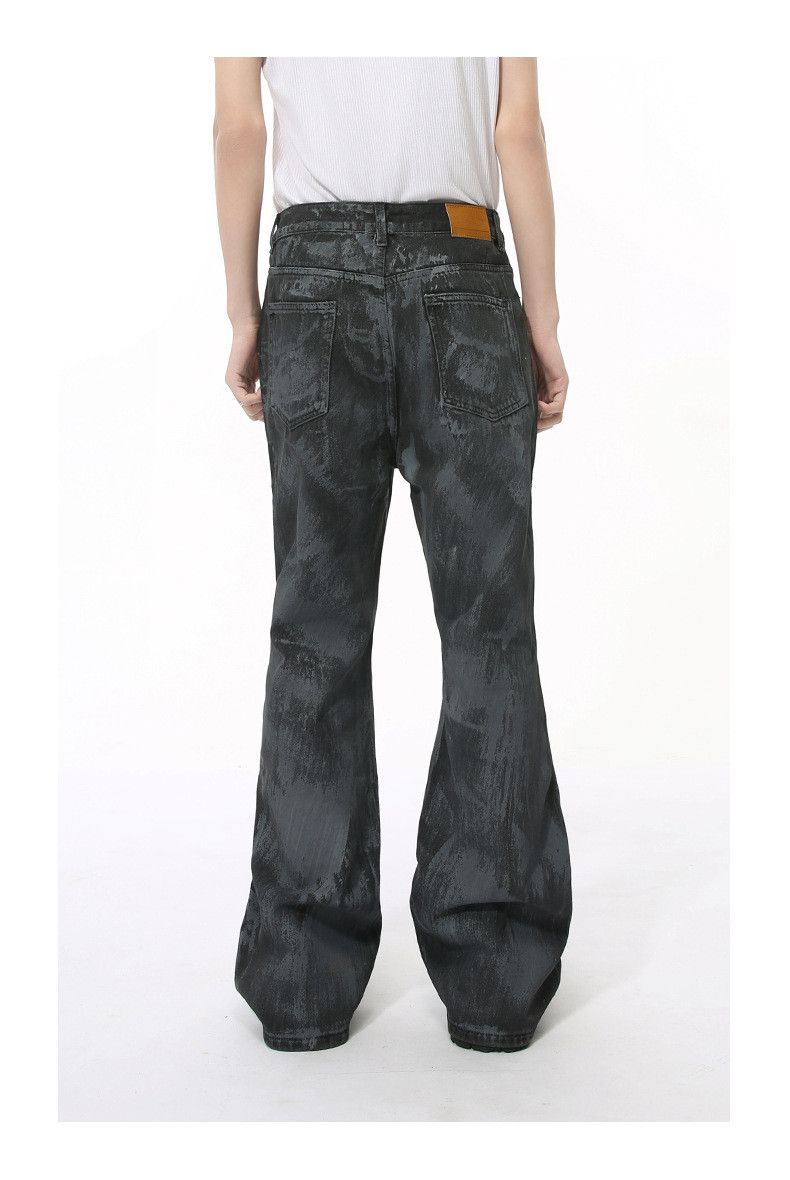 Japanese Brand × Jean Vintage washed loose distressed ink-splashed flared jeans Size US 32 / EU 48 - 5 Thumbnail