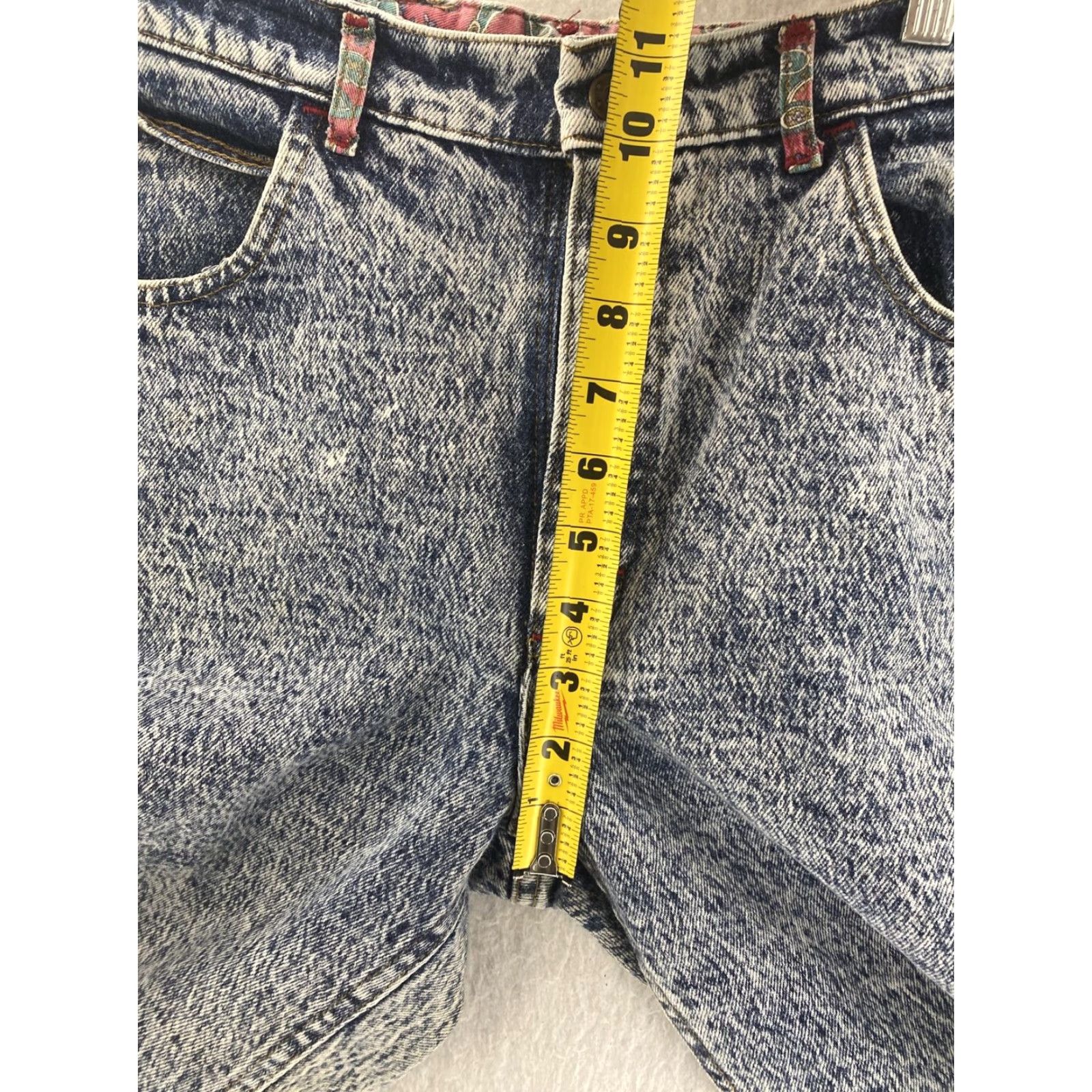Lee VINTAGE Lee Jeans Womens 13 M High Rise Acid Wash Mom Jeans 80s Blue Size 28" / US 6 / IT 42 - 4 Thumbnail