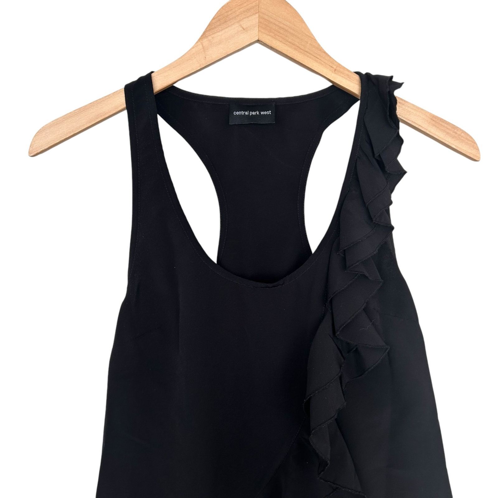 Central Park West Central Park West Black Ruffle Tank Top Sz S Size S / US 4 / IT 40 - 3 Thumbnail