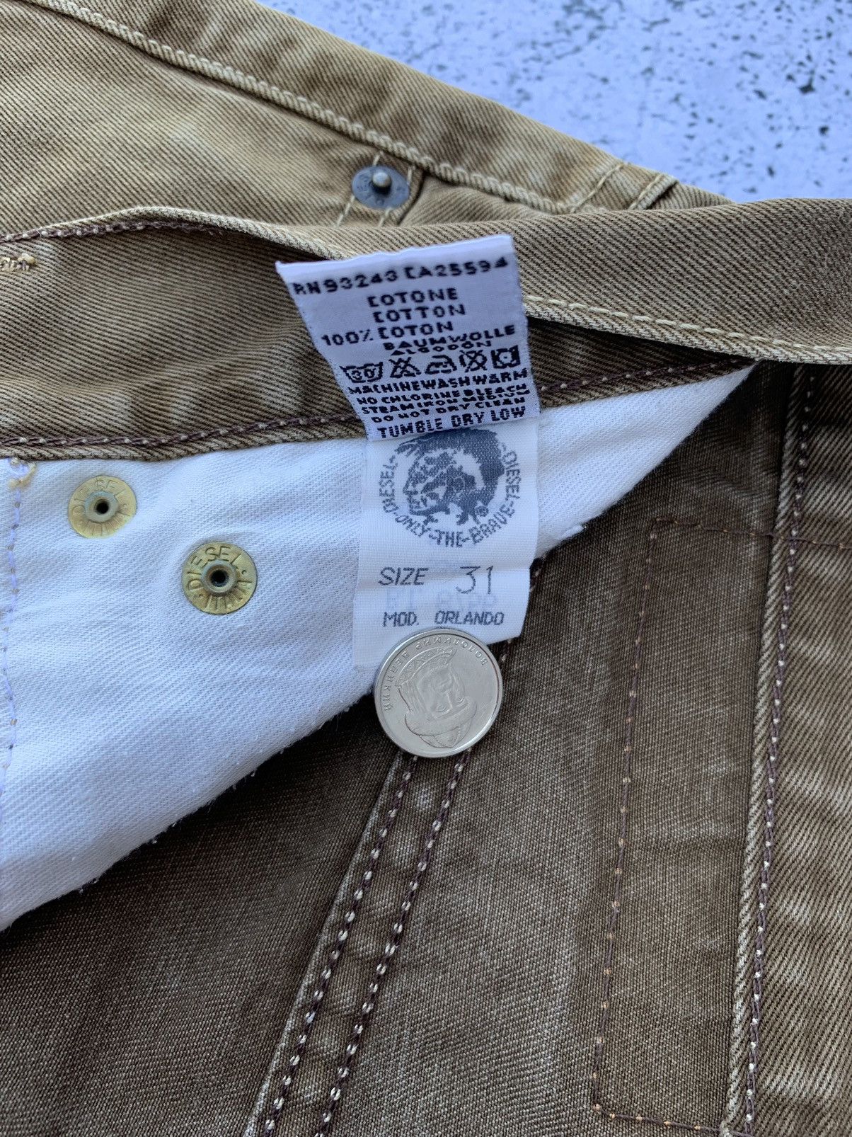 Diesel × Vintage Vintage Diesel Basic Jeans Shorts Brown Size US 31 - 7 Thumbnail