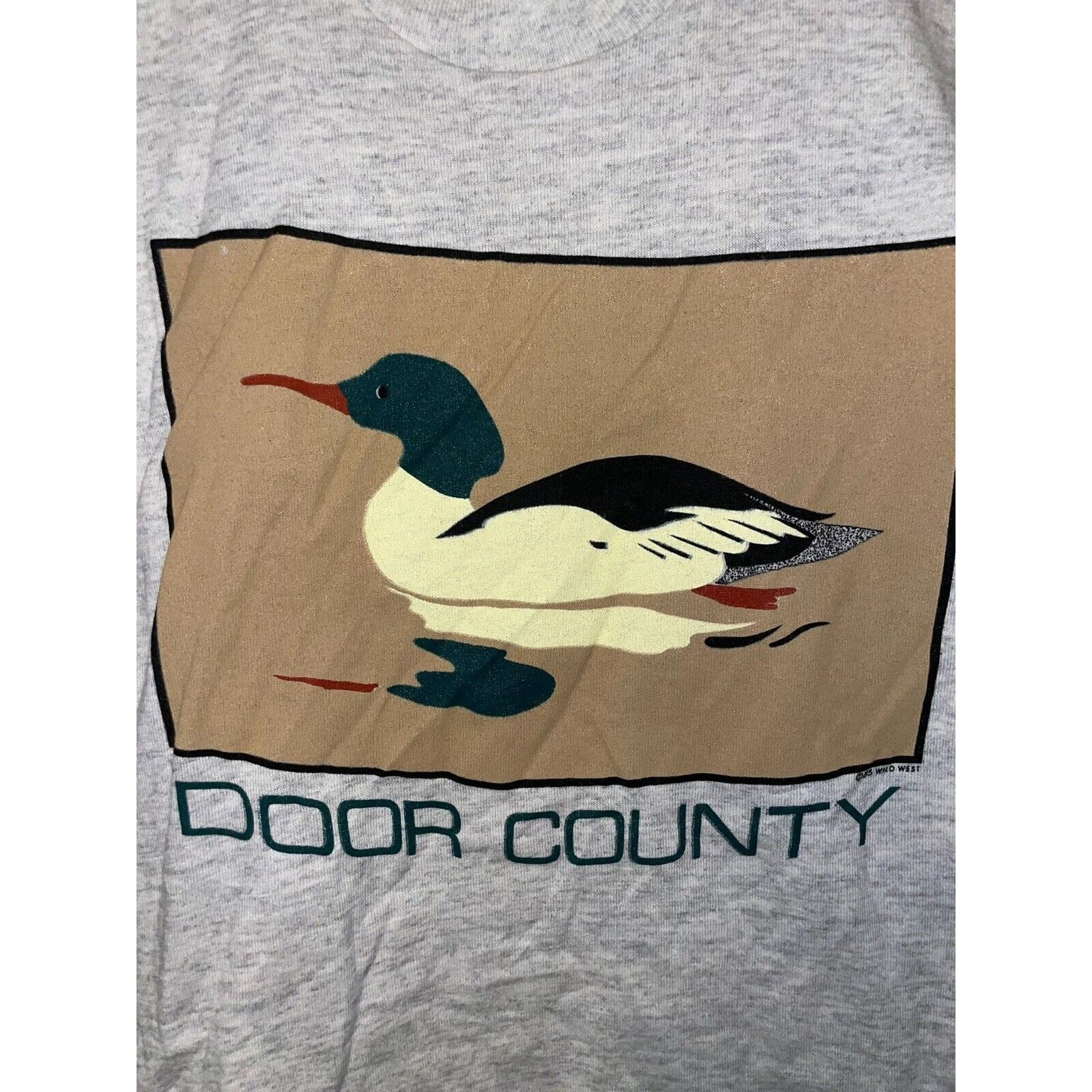 Jerzees Vintage Malllard Duck Shirt Door County Test Print Tee 80s M Size US M / EU 48-50 / 2 - 2 Thumbnail