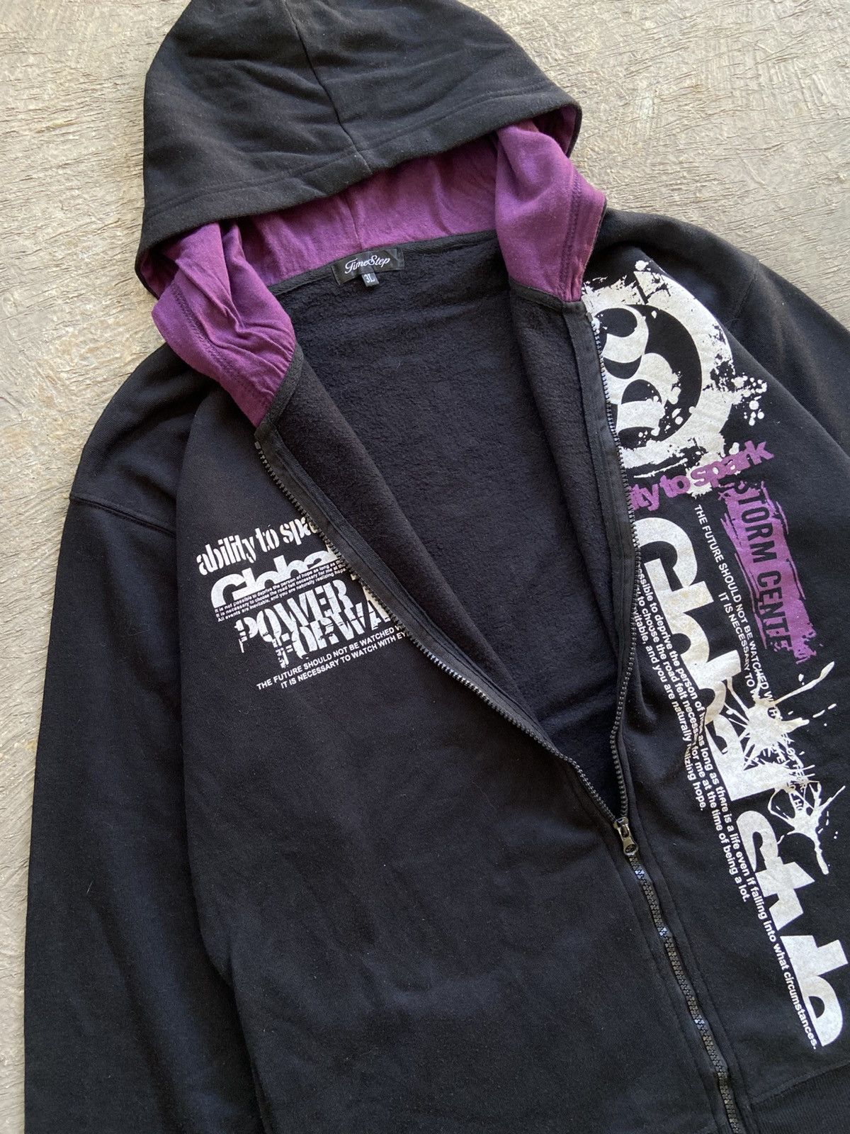 Seditionaries 2000s Time Step - Vkei Style Poem Zip Hoodie Size US XL / EU 56 / 4 - 6 Thumbnail