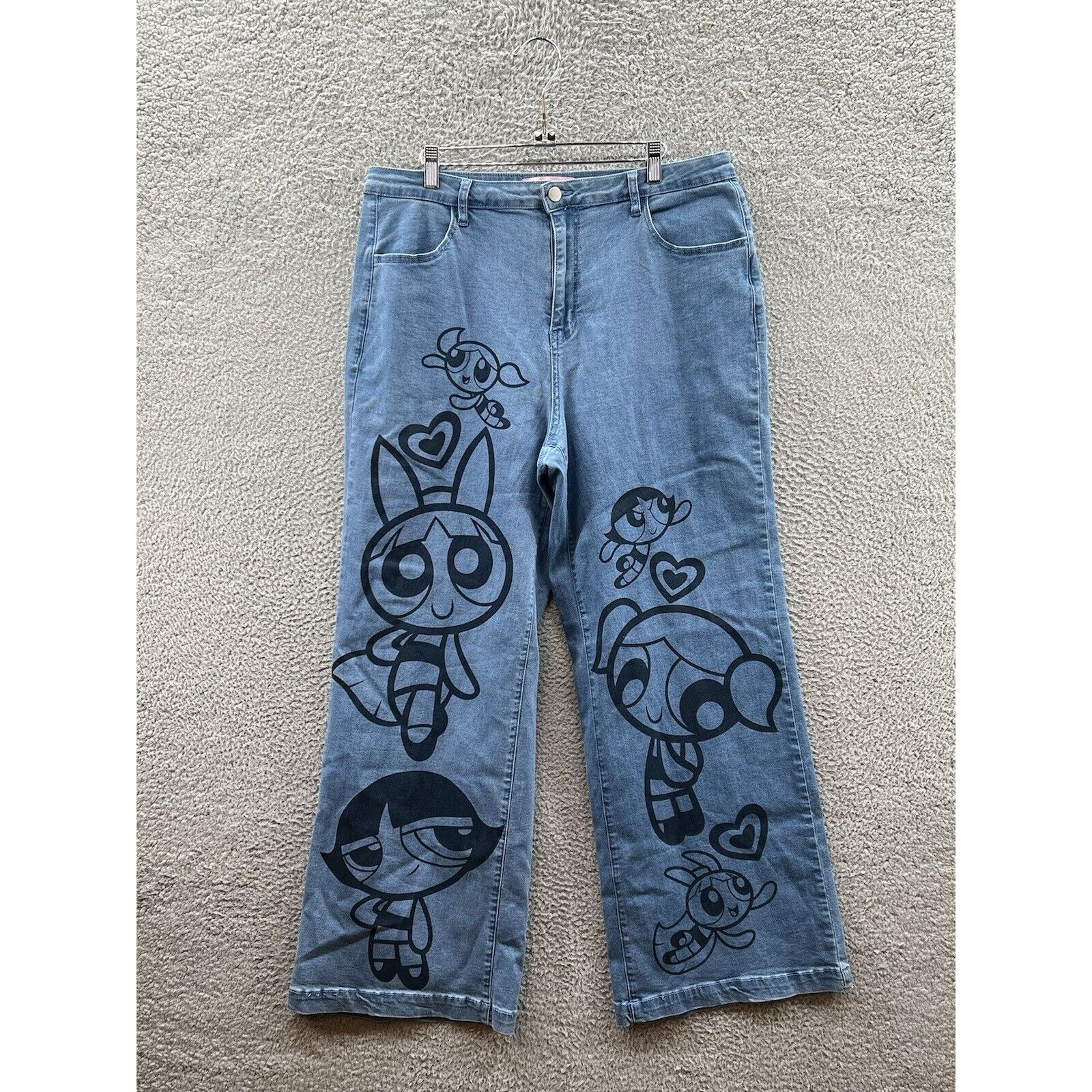 Dolls Kill Dolls Kill Powerpuff Girls Wide Leg Printed Jeans Women’s 2X Size 34" / US 12 / IT 48 - 1 Thumbnail