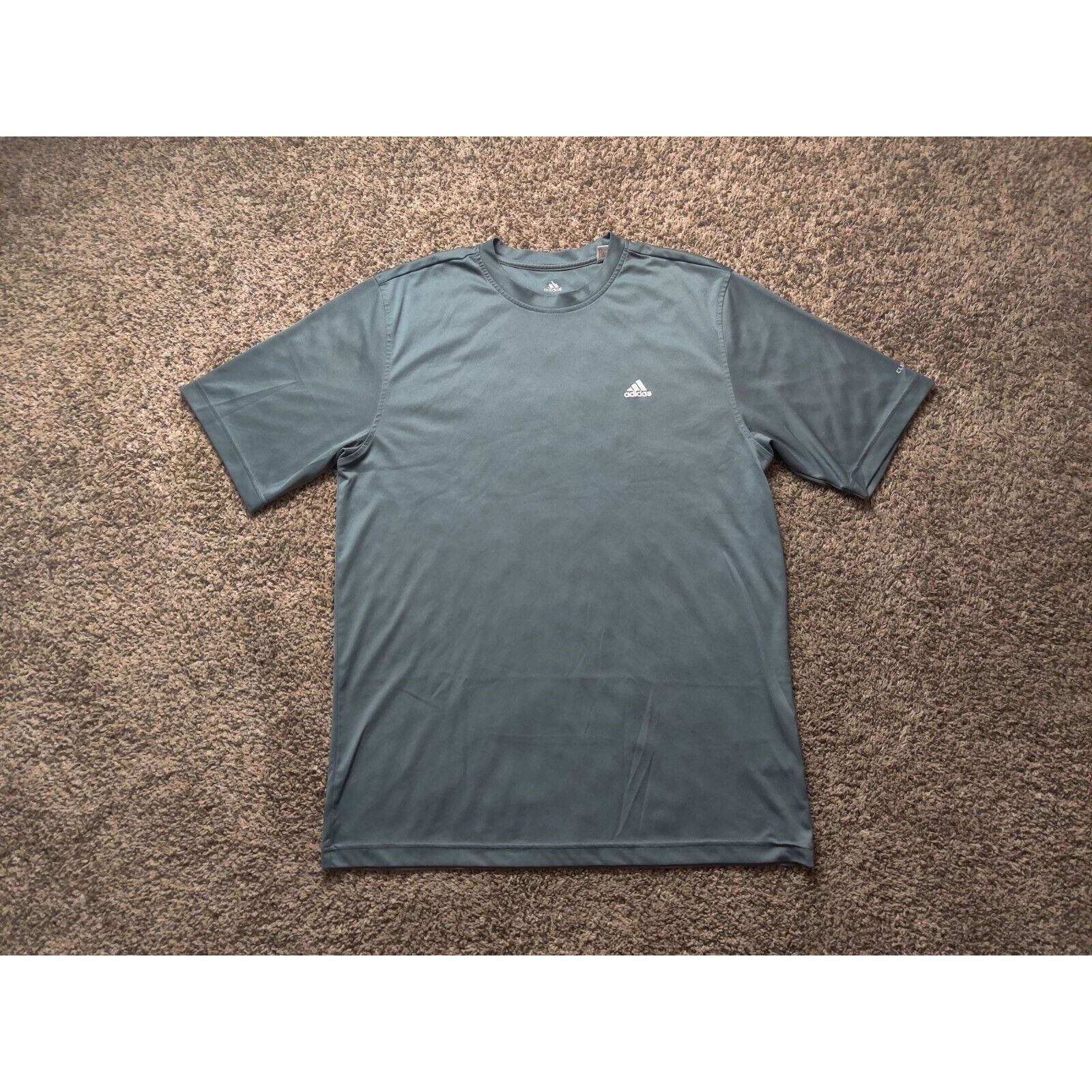 Adidas Adidas Shirt Adult Mens Large Solid Gray Climalite Size US L / EU 52-54 / 3 - 1 Thumbnail