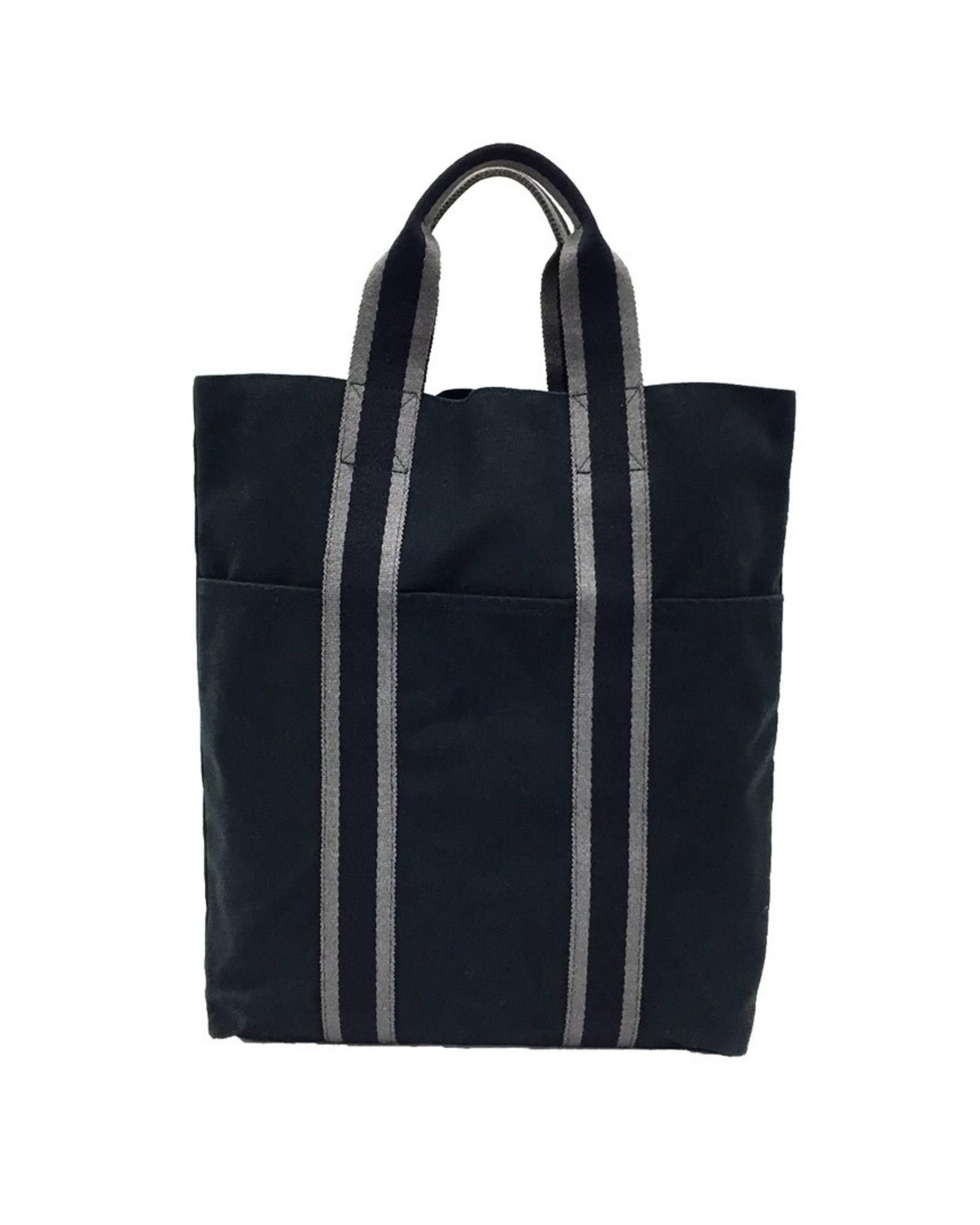 image of Hermes Canvas Tote Bag in Black, Women's