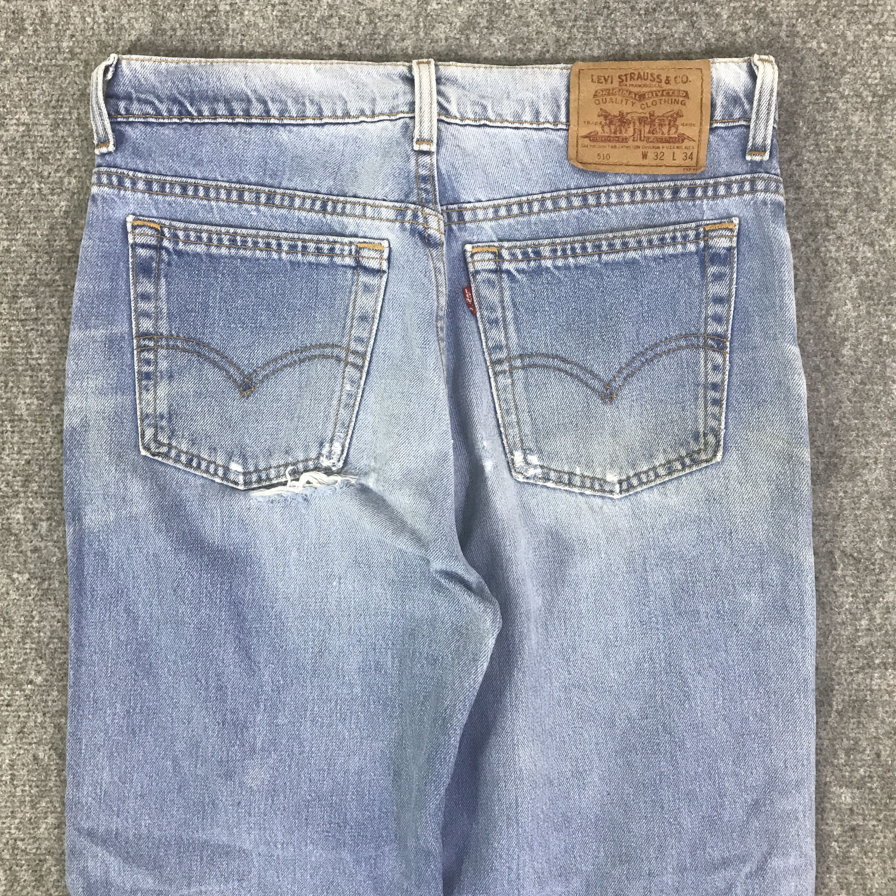 Levi's LEVI'S 510 DISTRESSED JEANS LIGHT WASH DENIM K129B15 Size US 28 / EU 44 - 5 Thumbnail