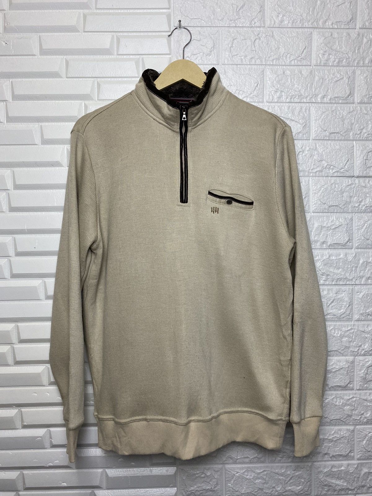 Japanese Brand × Kansai Yamamoto × Vintage KANSAI YAMAMOTO Sweater Half Zip Long Sleeve Size US M / EU 48-50 / 2 - 2 Thumbnail