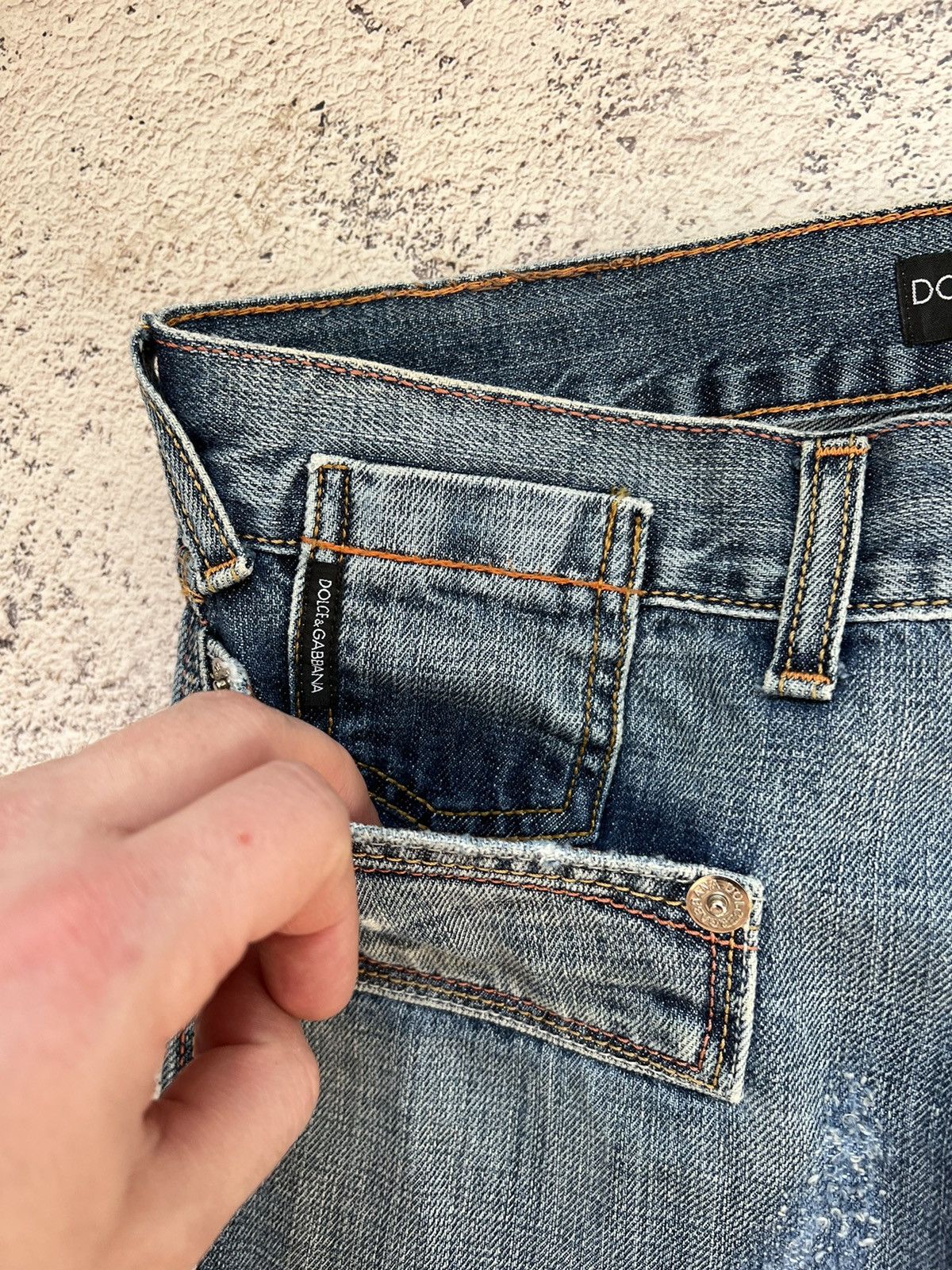 Dolce & Gabbana × Hysteric Glamour × Vintage Y2K Vintage Dolce & Gabbana Faded Bootcut Jeans Size 30" / US 8 / IT 44 - 6 Thumbnail