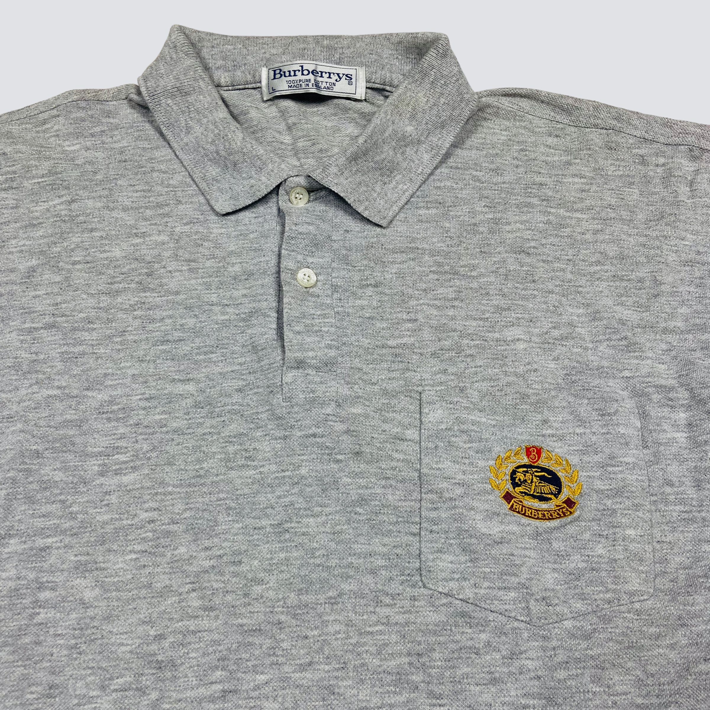 Burberry 1990s BURBERRY'S ARCHIVE VINTAGE BOXY FIT POLO SHIRT - № 211 Size US L / EU 52-54 / 3 - 4 Thumbnail