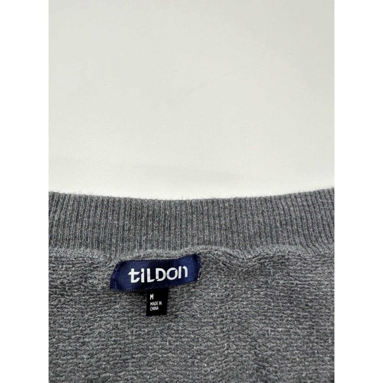 Vintage Tildon Sweater Womens Medium Gray Pullover V-Neck Ladies Shirt Size M / US 6-8 / IT 42-44 - 3 Thumbnail