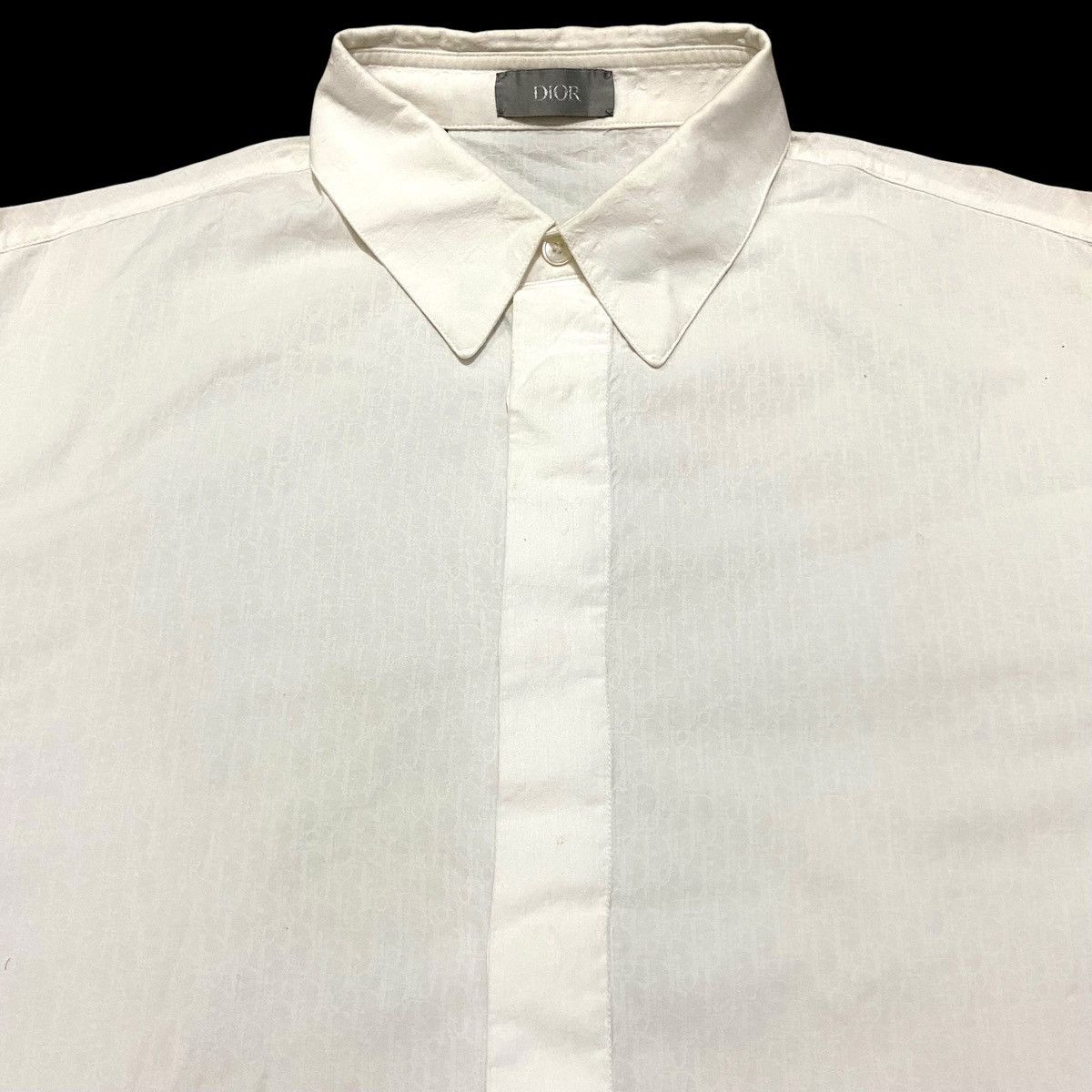 Dior Dior Homme Monogram Button Ups White Shirt Size US S / EU 44-46 / 1 - 4 Thumbnail