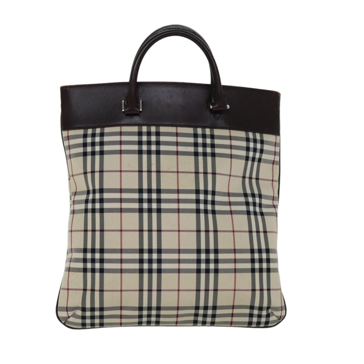 Burberry Burberry Nova Check Hand Bag Canvas Beige Size ONE SIZE - 2 Thumbnail
