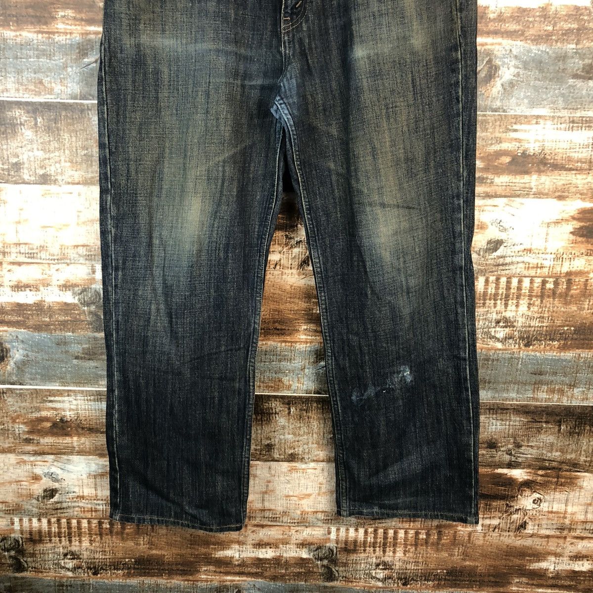 Levi's DLL Levis 533 Blue ripped Denim jeans Pants #C208 Size US 36 / EU 52 - 6 Thumbnail