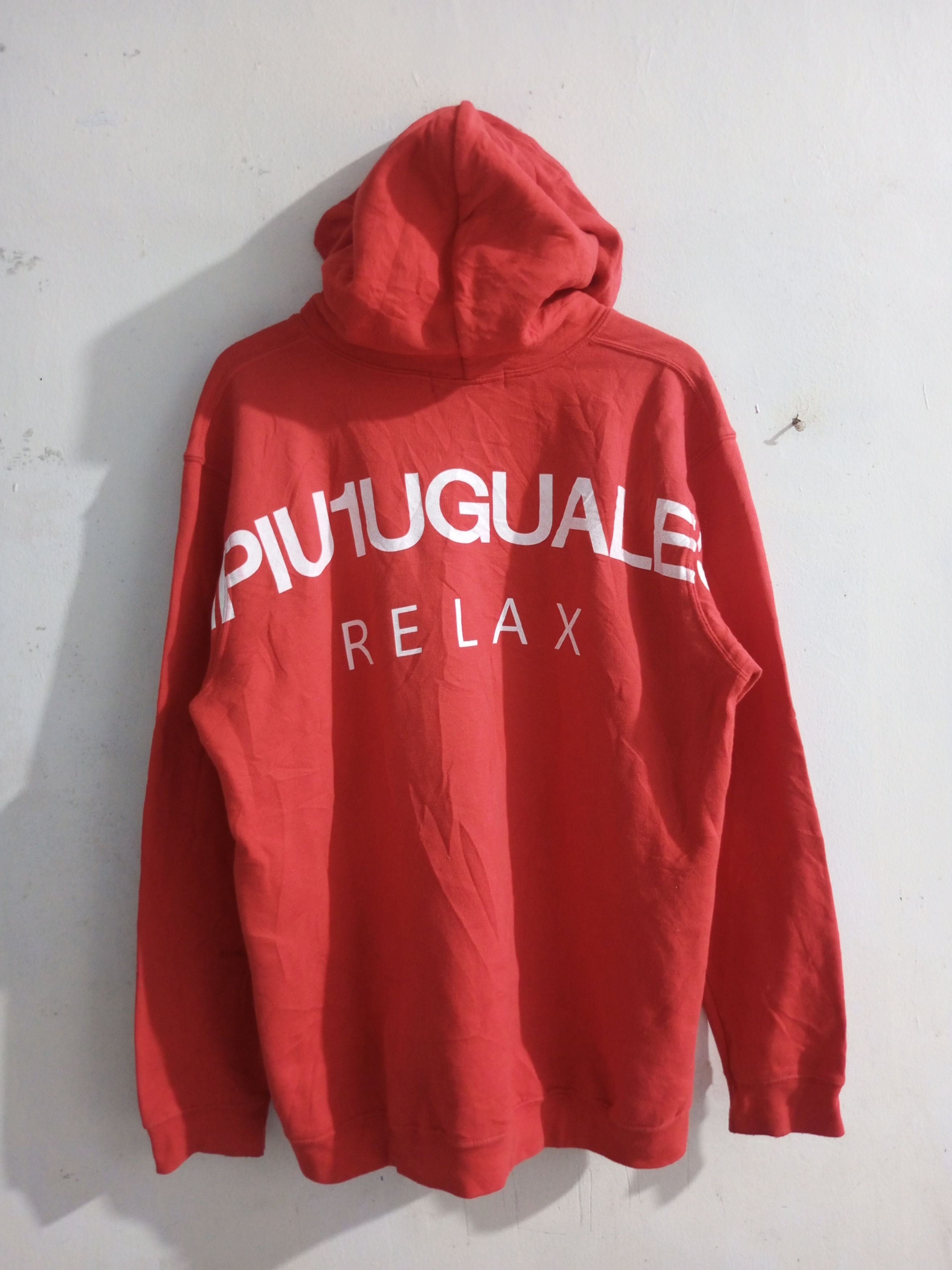 Japanese Brand 1PIU1UGUALE3 relax back print hoodie Size US XL / EU 56 / 4 - 1 Thumbnail