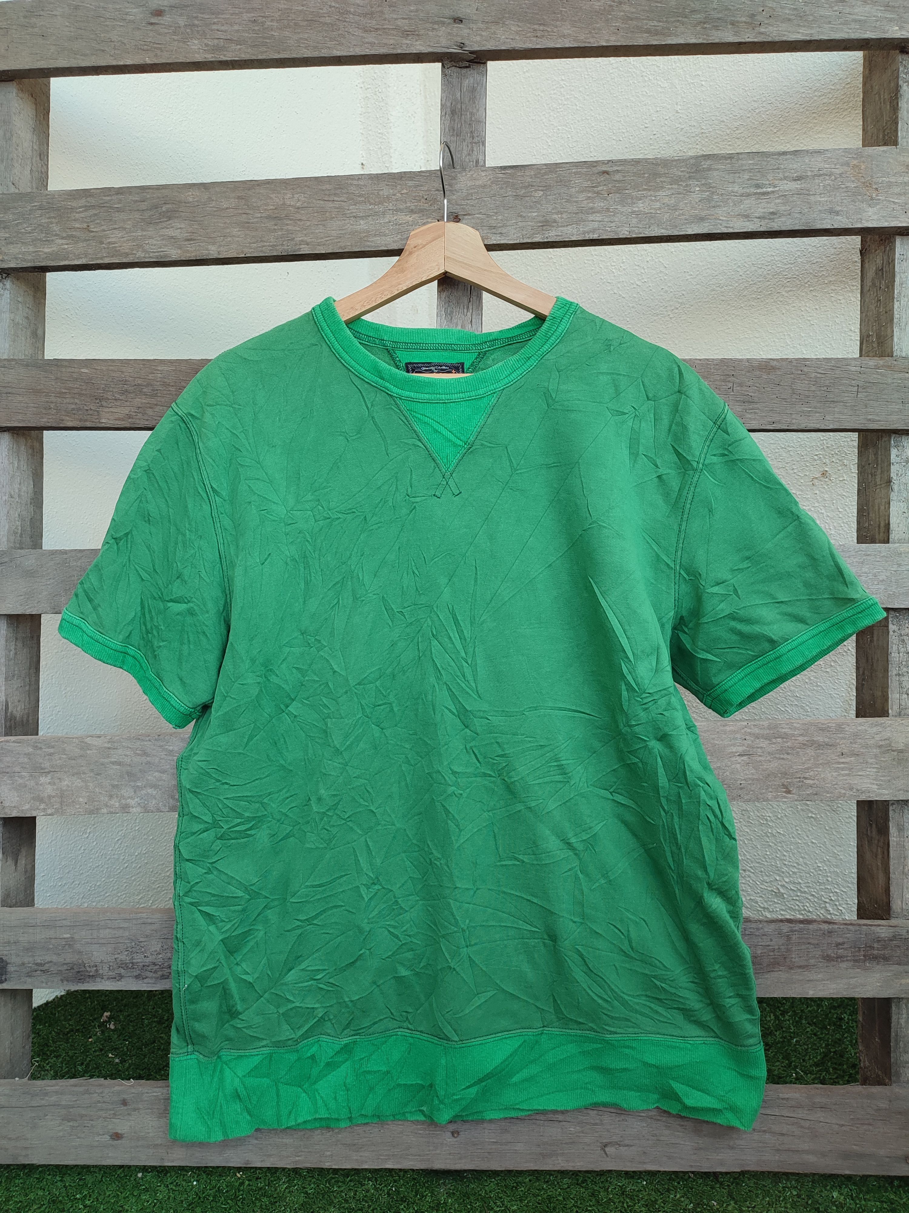 image of Beams Plus Vintage Japan Beams Crowneck Green Tee, Men's (Size Large)