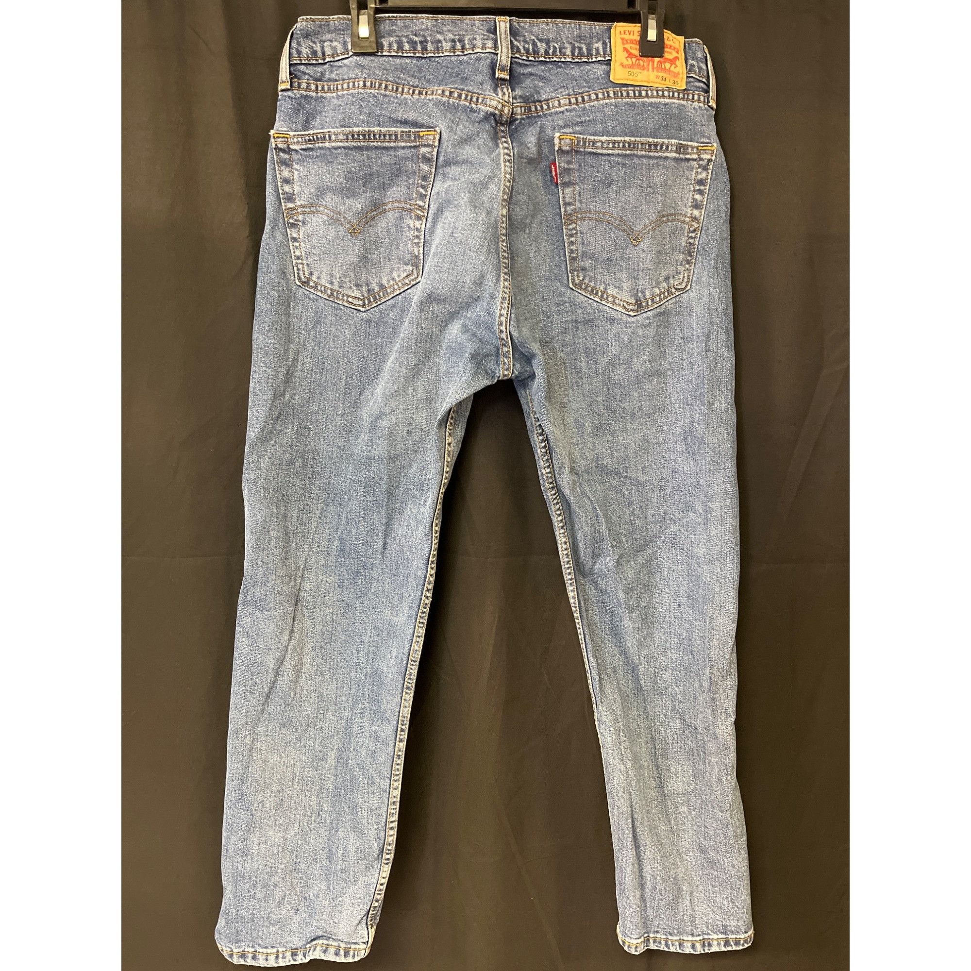 Levi's Levi's 505 Men's Blue Jeans/Straight Leg 34x30 SKU 4063 Size US 34 / EU 50 - 3 Thumbnail