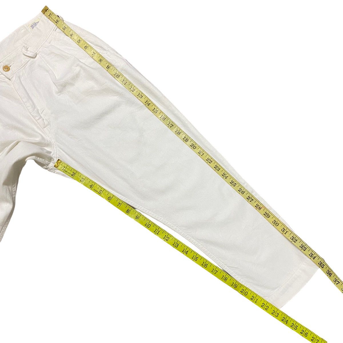 Orslow Orslow White Billy Cropped Pants Size US 29 - 15 Thumbnail