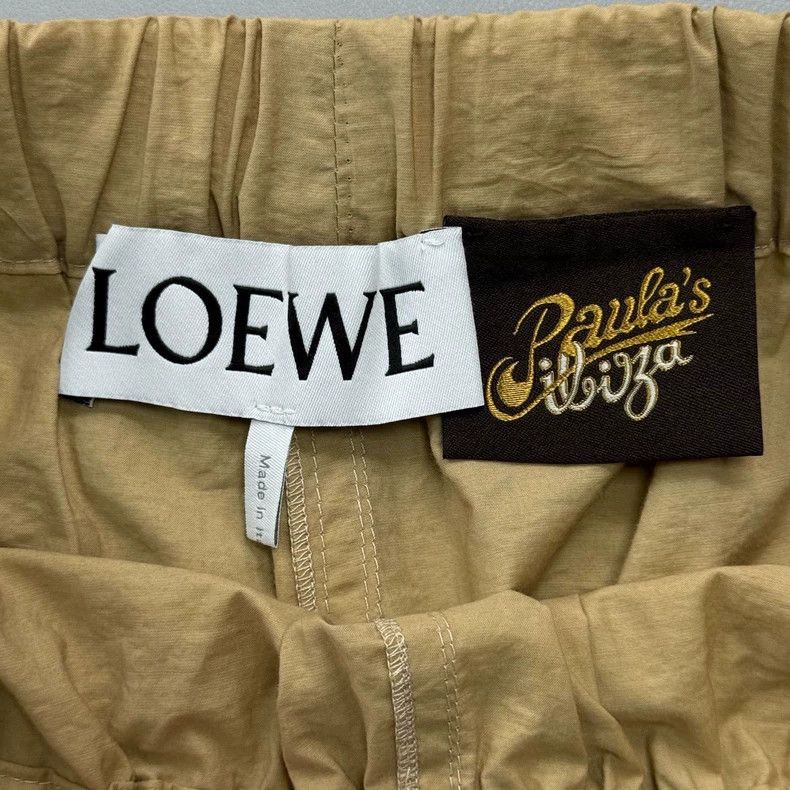 Loewe LOEWE sizeS Kaki color embroidered logo shorts Size 42" / US 20 - 5 Thumbnail