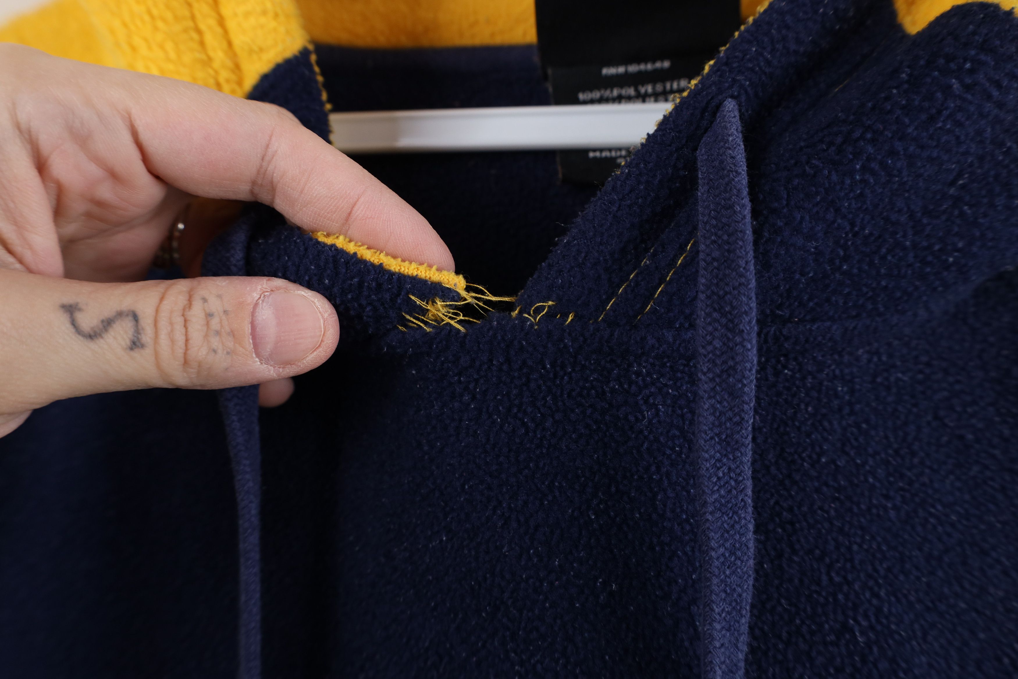 Vintage Vintage University of Michigan Fleece Hoodie Sweatshirt Blue Size US XL / EU 56 / 4 - 4 Thumbnail