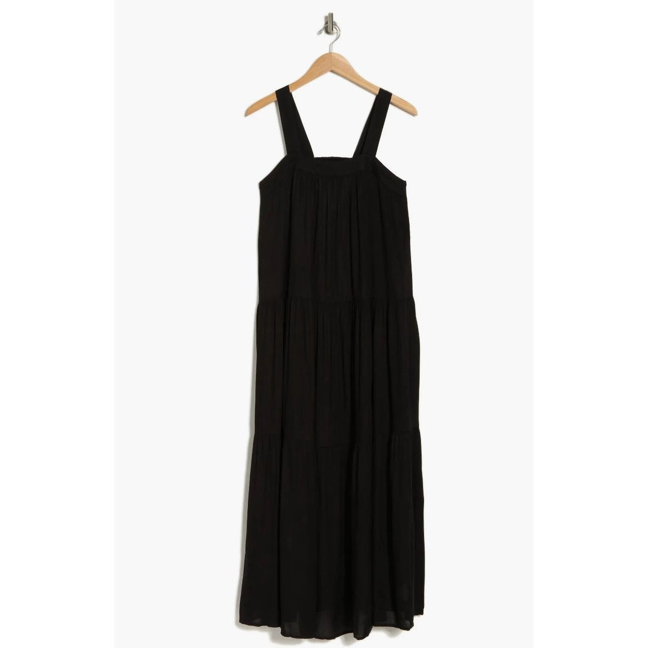 ELAN Elan Black Tiered Maxi Dress Cover-Up Size XS / US 0-2 / IT 36-38 - 2 Thumbnail