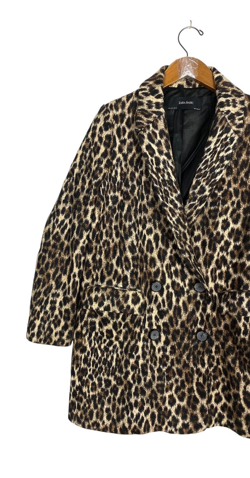 Zara Rare‼️ ZARA Leopard Print Jacquard Coat Size S / US 4 / IT 40 - 4 Thumbnail