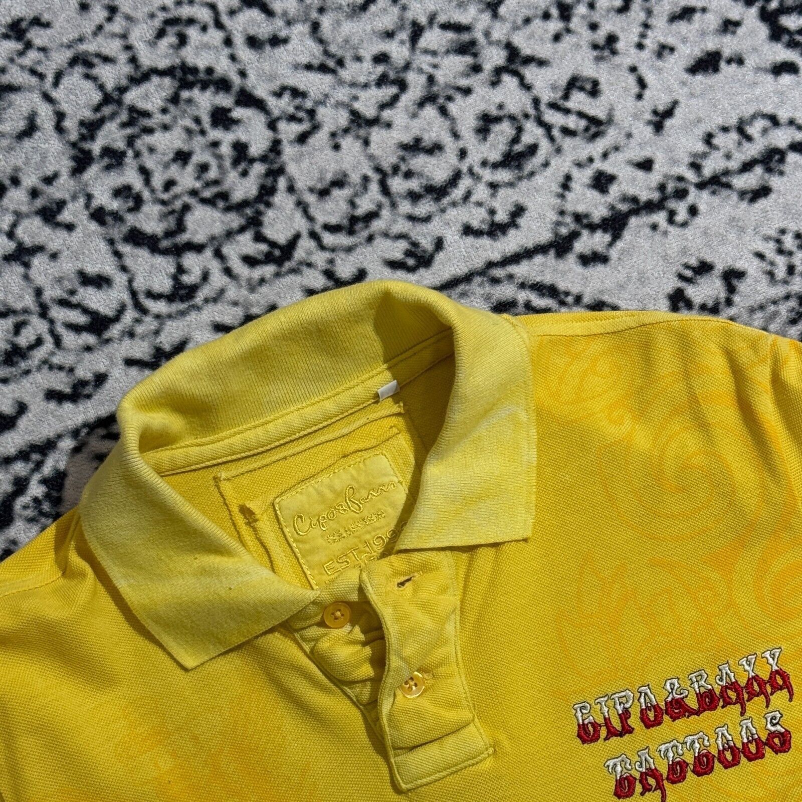 Ed Hardy × Vintage Cipo&Baxx Yellow Cotton Polo Shirt Size M Ed Hardy Christian Size US M / EU 48-50 / 2 - 12 Thumbnail