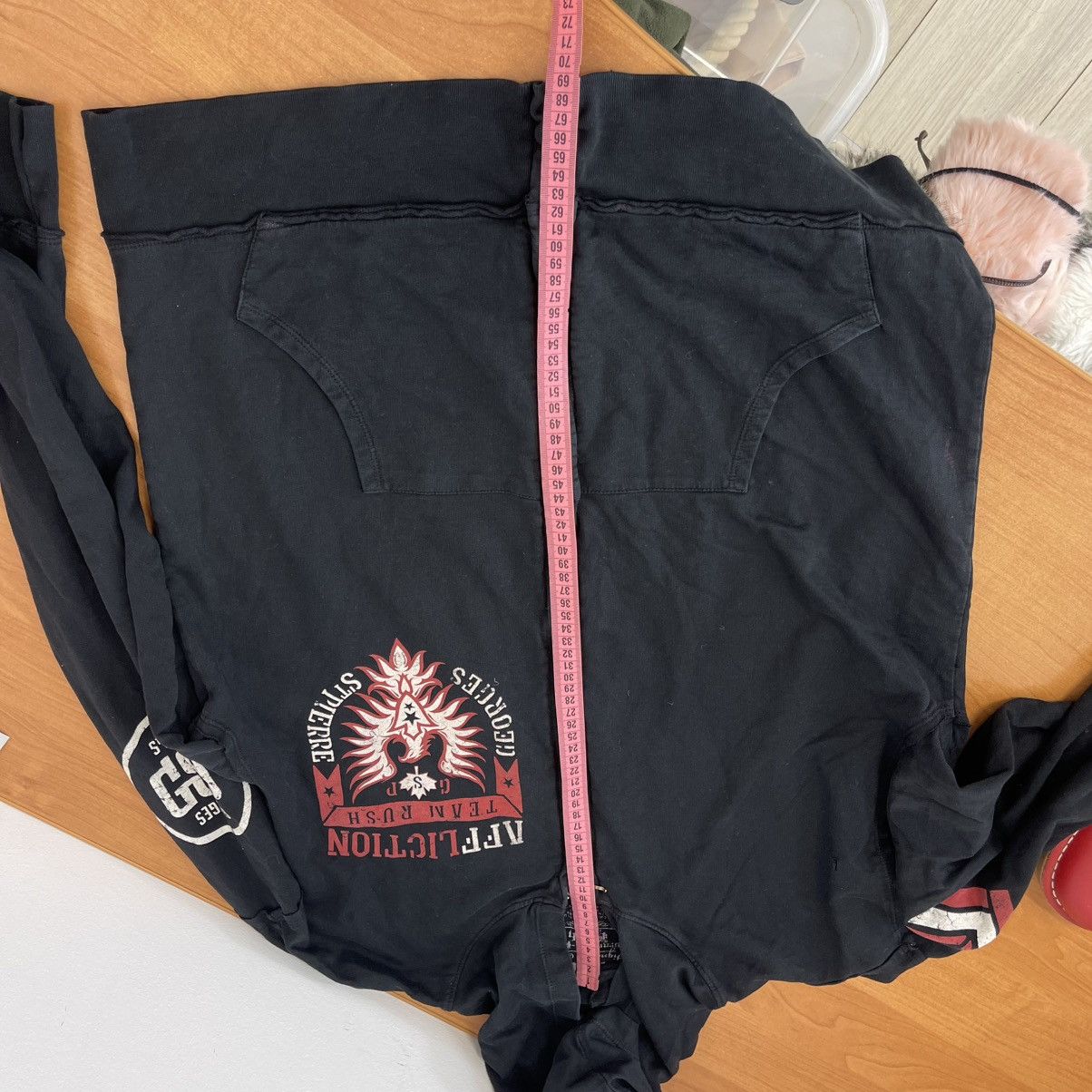 Affliction Vintage Y2K Affliction Hoodie Skull Grunge Cybergoth Biker Size US M / EU 48-50 / 2 - 9 Thumbnail