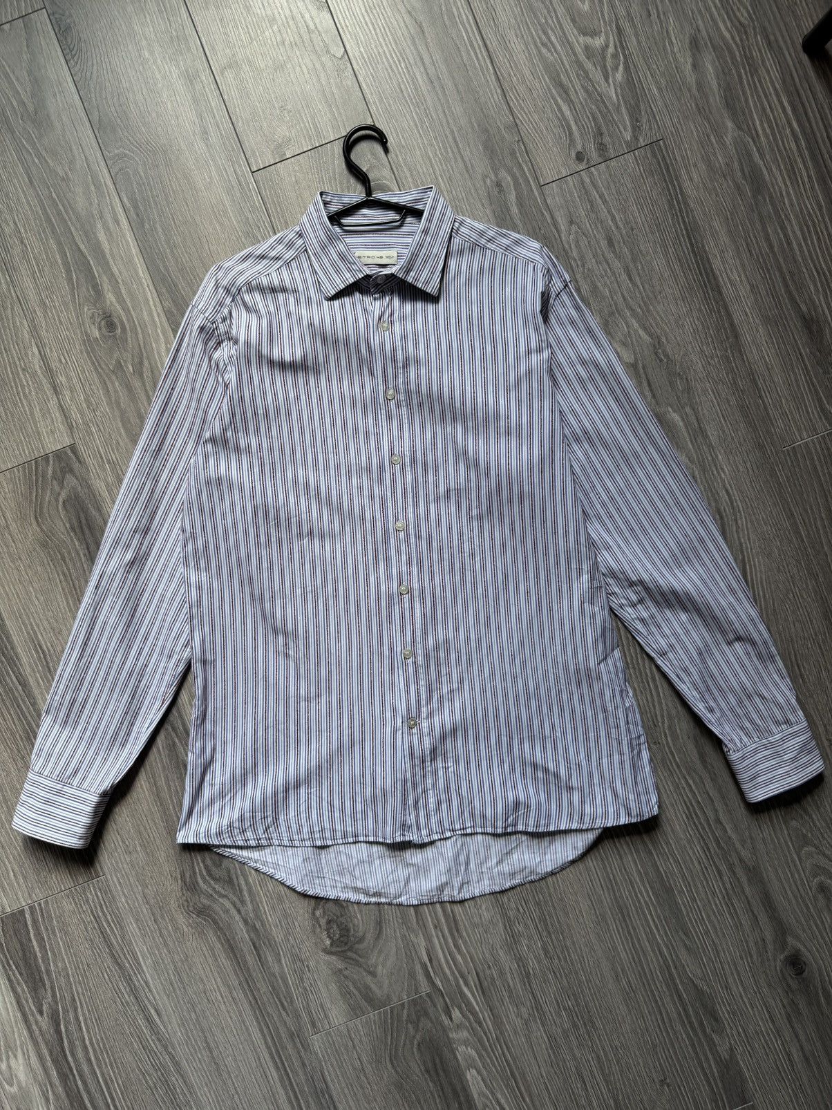 Designer Etro Formal designer striped button-up shirt Size US M / EU 48-50 / 2 - 2 Thumbnail