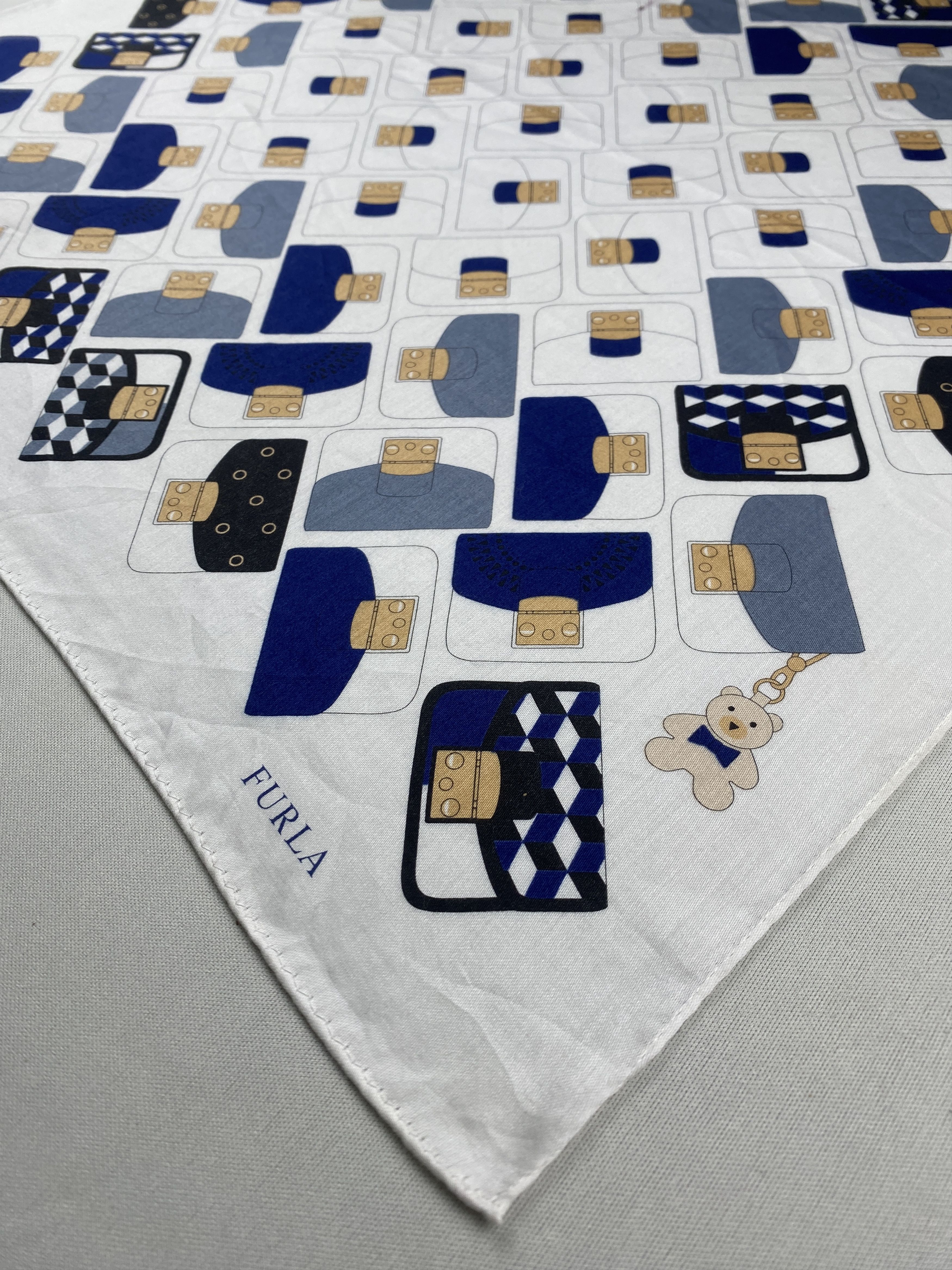 Furla Vintage Furla Handkerchief Pocket Square Bandana HM0036 Size ONE SIZE - 4 Thumbnail