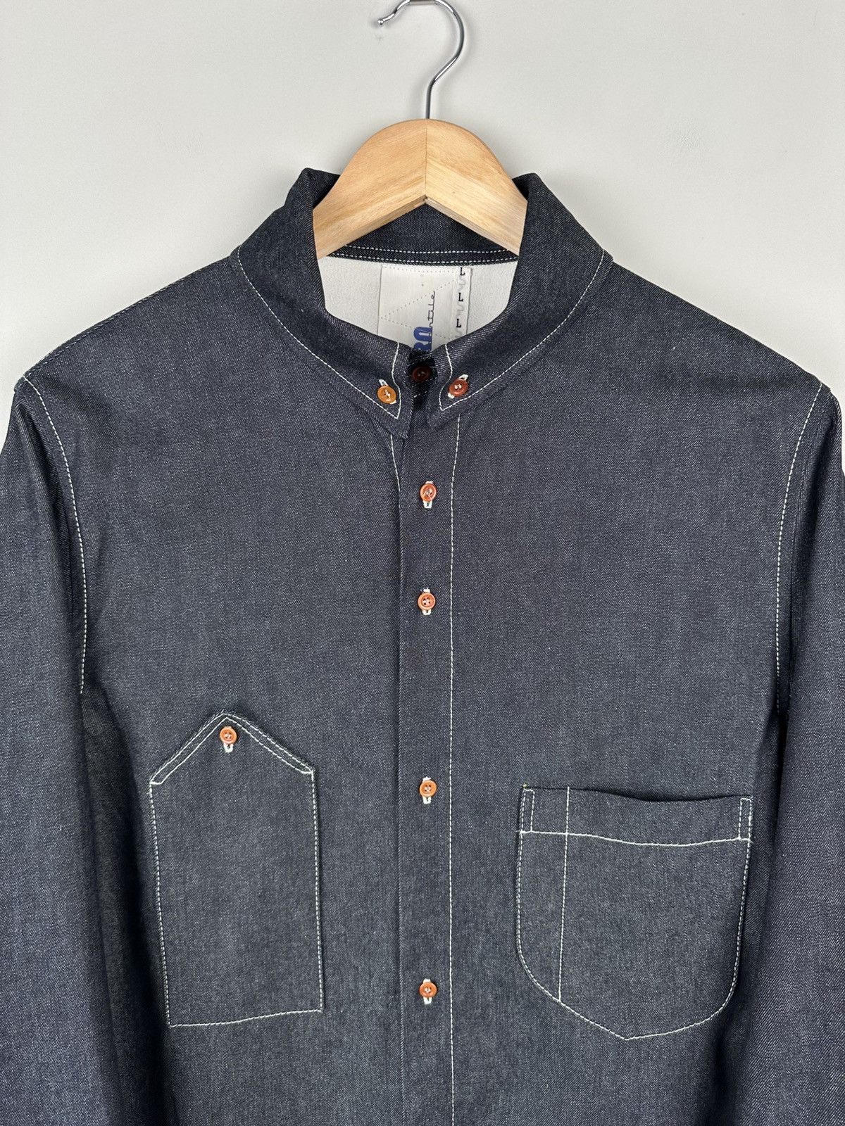 Nigel Cabourn Arn Mercantile Nigel Cabourn Denim Shirt Button Up Size US L / EU 52-54 / 3 - 4 Thumbnail