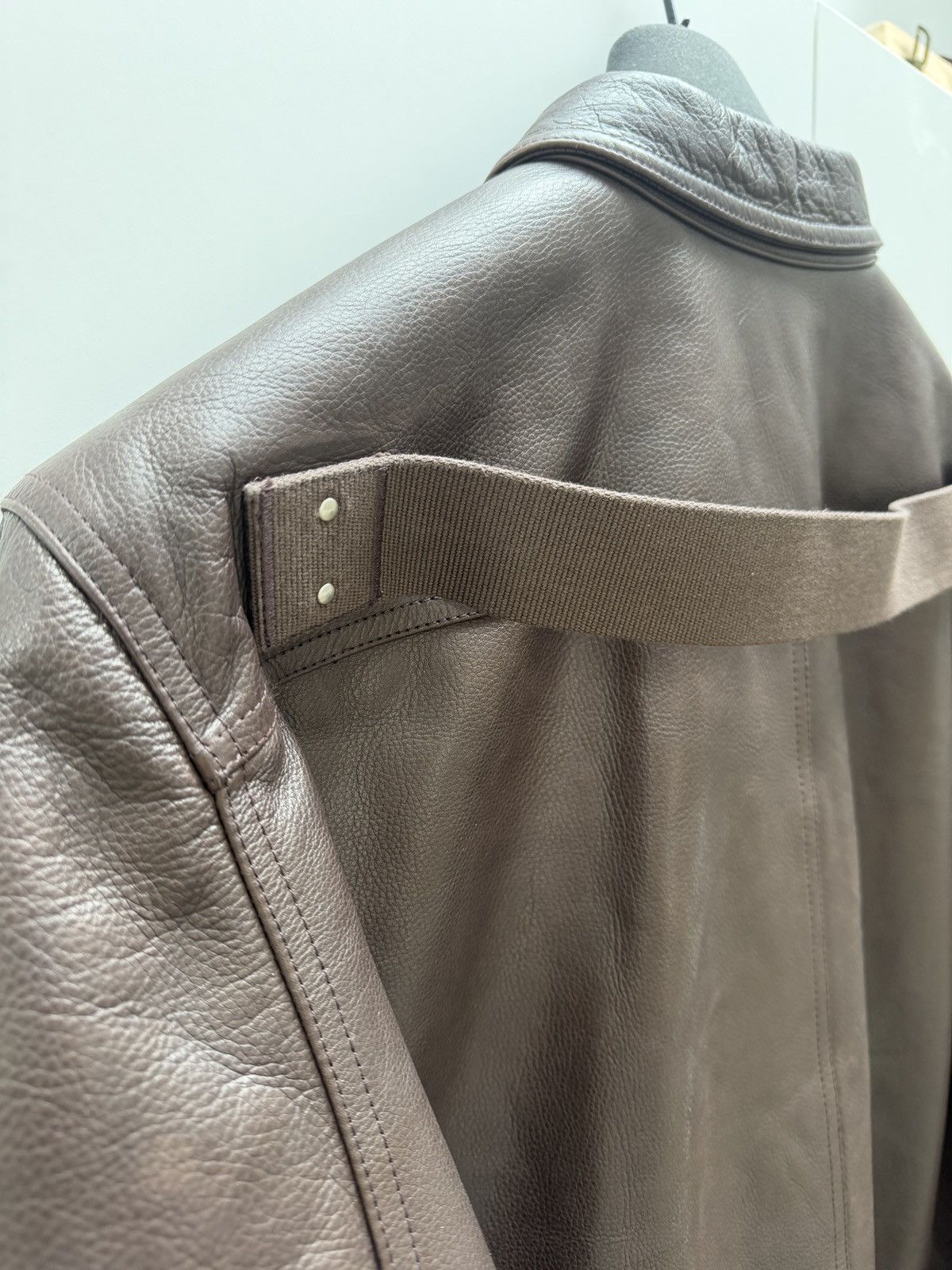Rick Owens PADDED CALF LEATHER OUTERSHIRT Size US XL / EU 56 / 4 - 9 Thumbnail