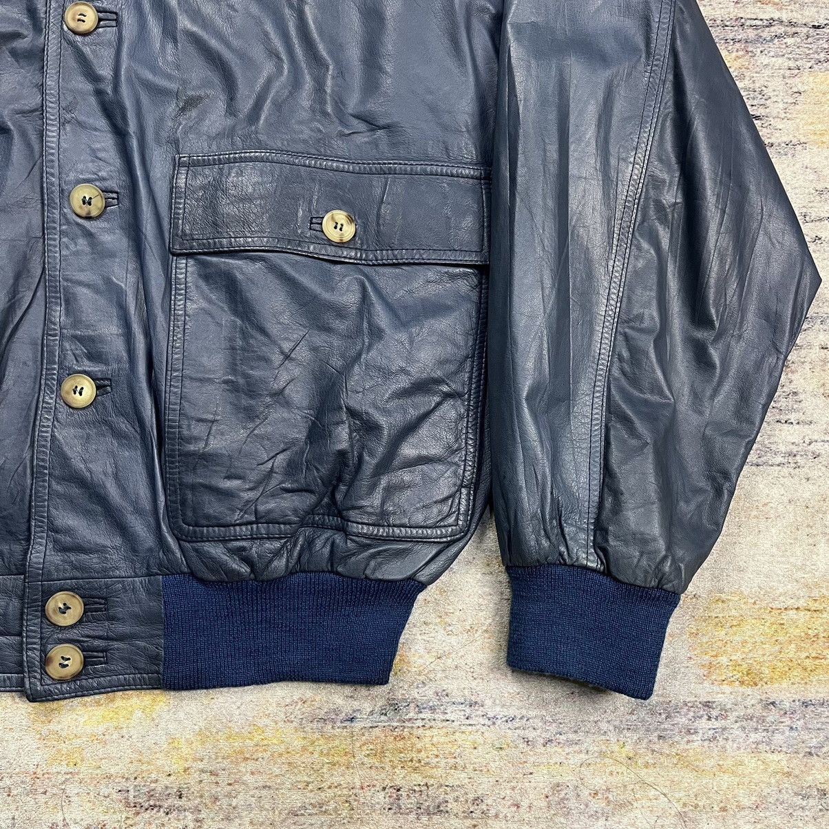Ruffo Research Vintage 90s Ruffo A1 leather jacket Size US L / EU 52-54 / 3 - 6 Thumbnail