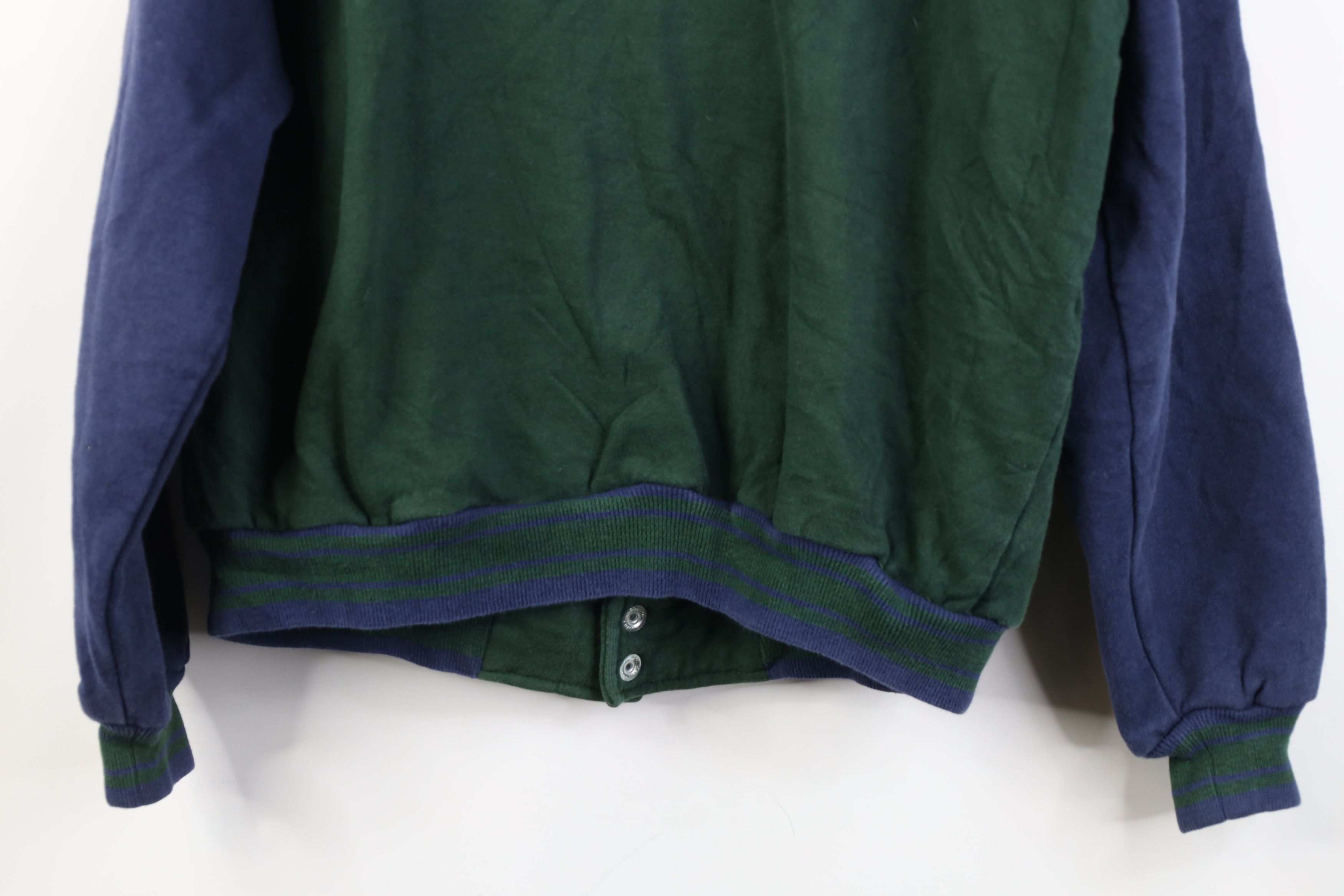 Vintage Vintage 90s Streetwear Block Lined Sweatshirt Bomber Jacket Size US L / EU 52-54 / 3 - 15 Thumbnail