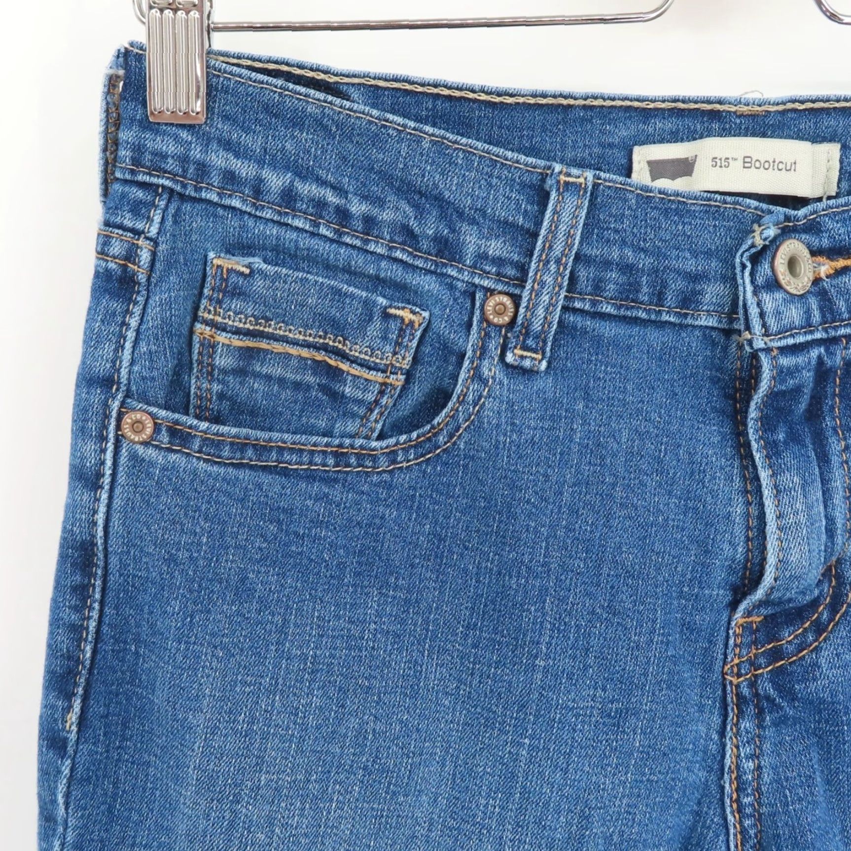 Levi's Levi's Jeans Women 4 Regular 515 Bootcut Blue Denim 5-Pocket Pockets Cotton Blend W27 L32 Pant Size 27" / US 4 / IT 40 - 3 Thumbnail