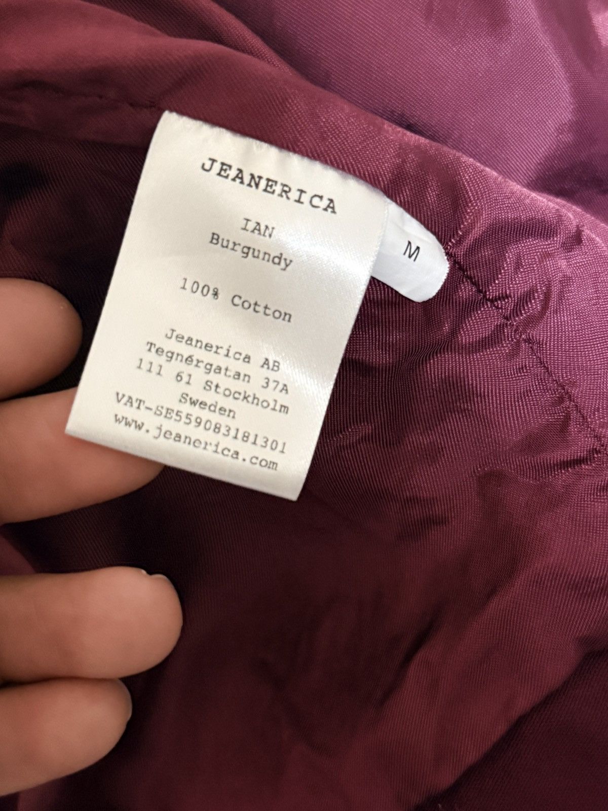 JEANERICA Jeanerica Ian Jacket Burgundy Size US M / EU 48-50 / 2 - 5 Thumbnail