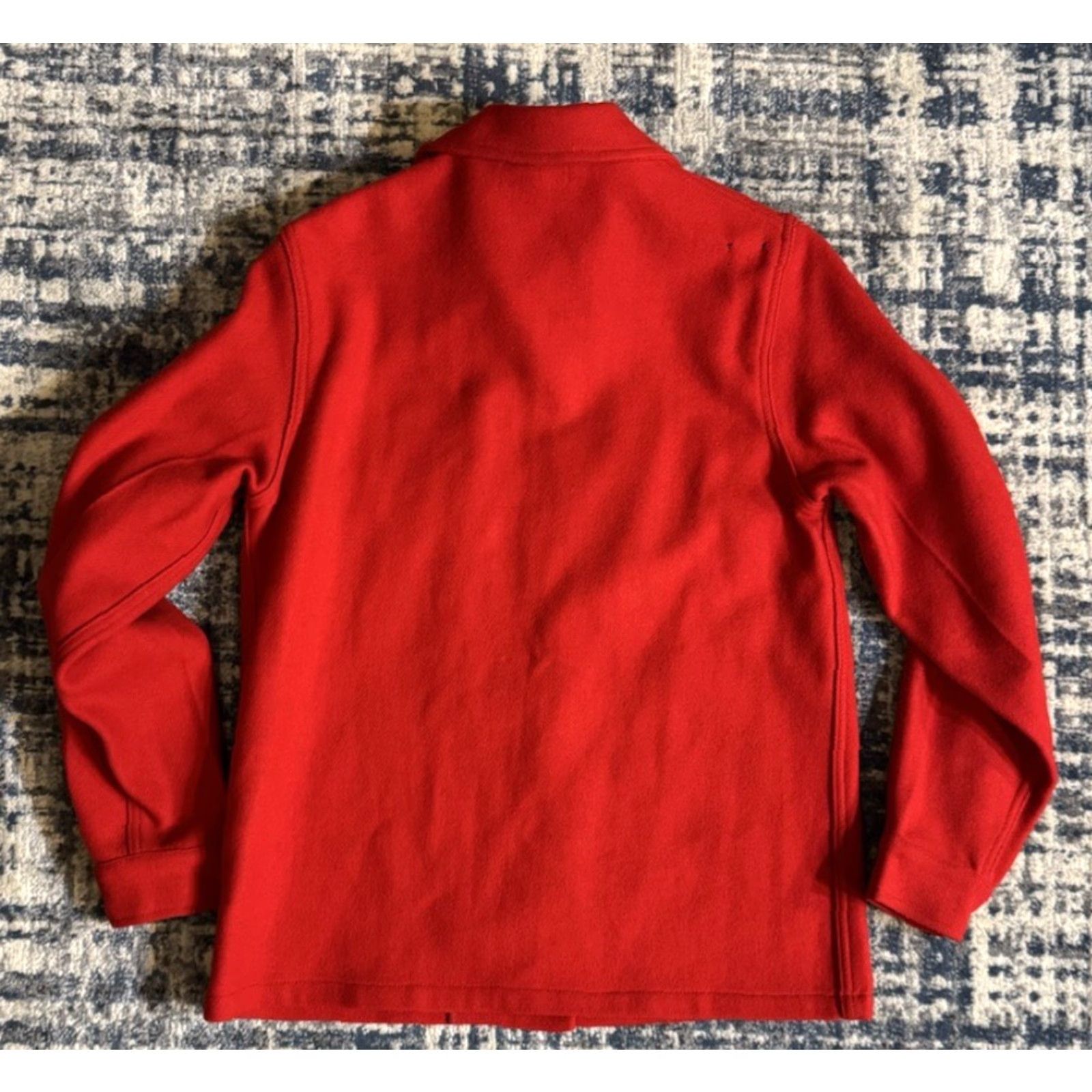 Vintage VINTAGE L.L. Bean Shirt-Jac Cursive Label Red Wool 1940s Size S White? Wait Size US S / EU 44-46 / 1 - 3 Thumbnail