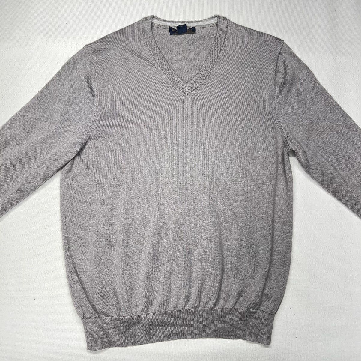 Brooks Brothers Brooks Brothers Sweater Grey V-Neck Pullover Supima Cotton Size US M / EU 48-50 / 2 - 5 Thumbnail