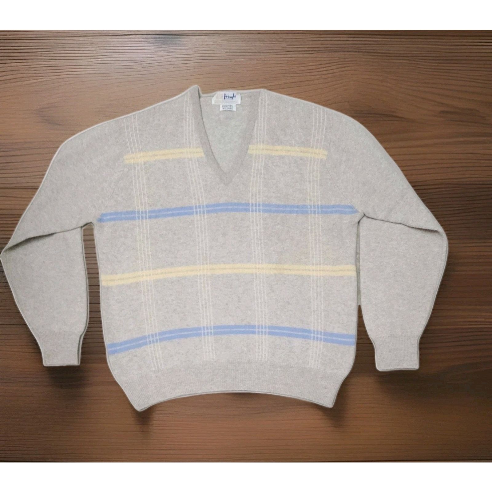 Pringle Of Scotland Pringle of Scotland Argyle lamb Wool Knit Jumper Sweater 46 Size US S / EU 44-46 / 1 - 1 Thumbnail