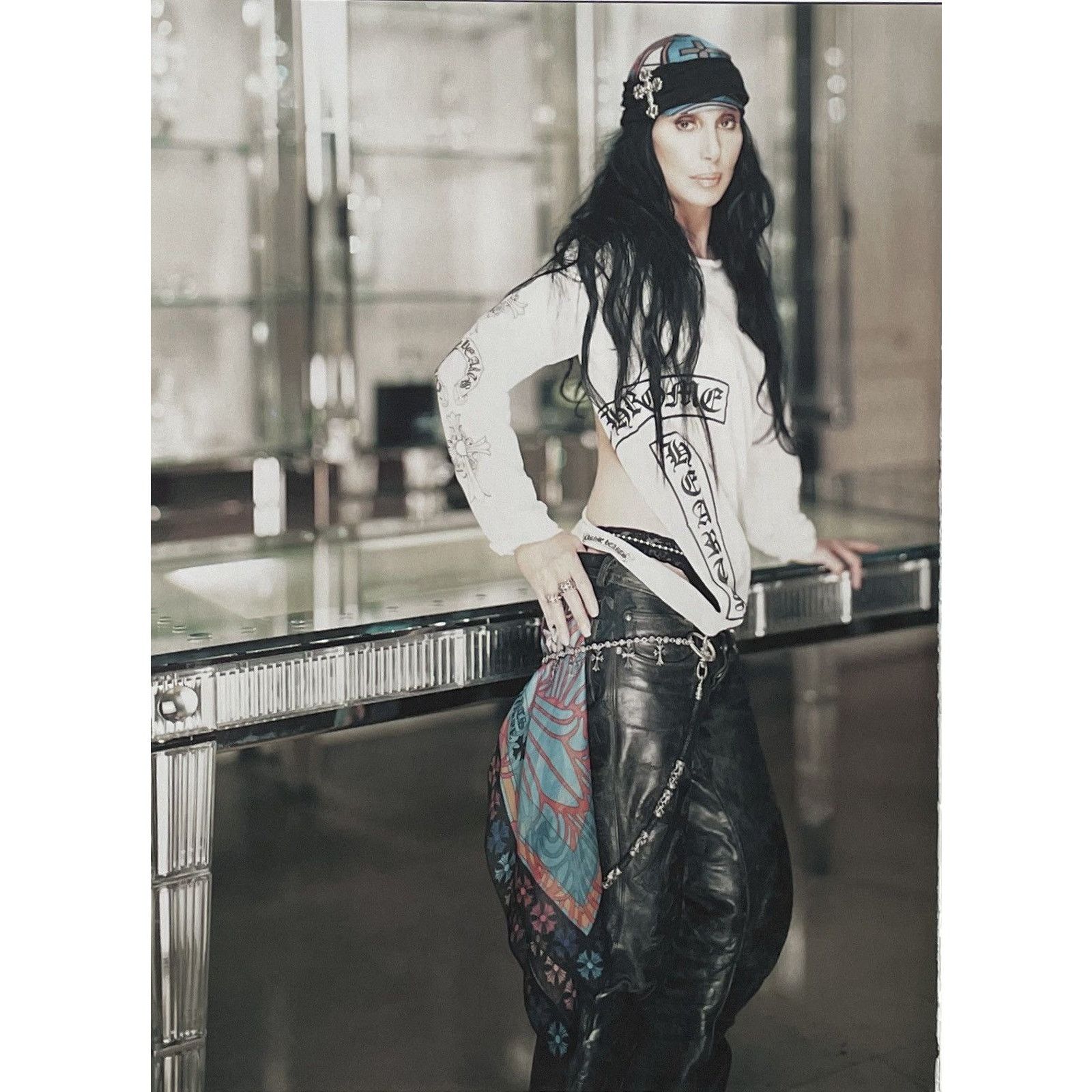 Chrome Hearts × Japanese Brand × Vintage Chrome Hearts Cher photo Poster framed 9x11 Size ONE SIZE - 2 Thumbnail
