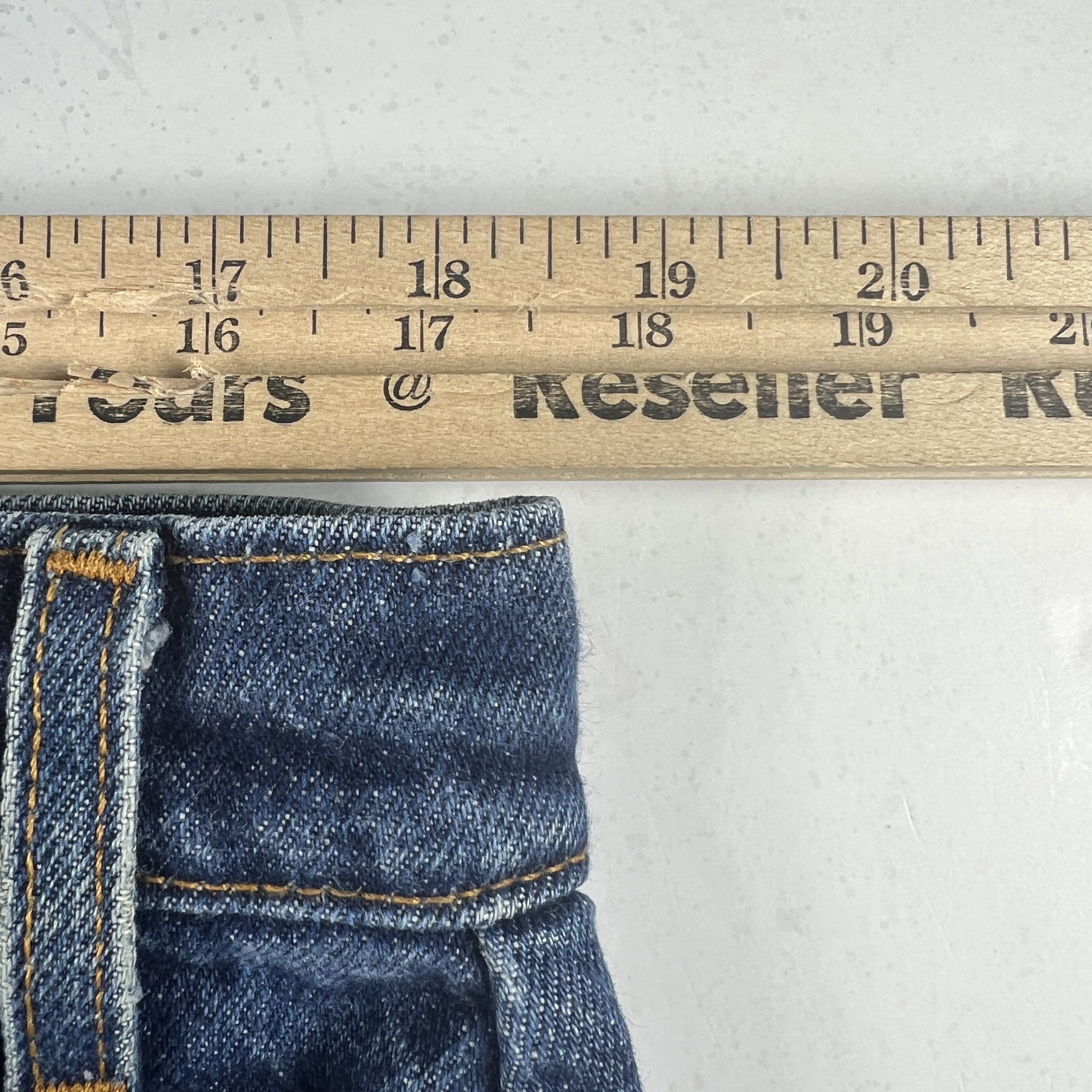 Levi's × Vintage VTG 90s Levi's Jean 505 Straight Dark Blue Denim Orange Tab Size US 37 - 22 Thumbnail