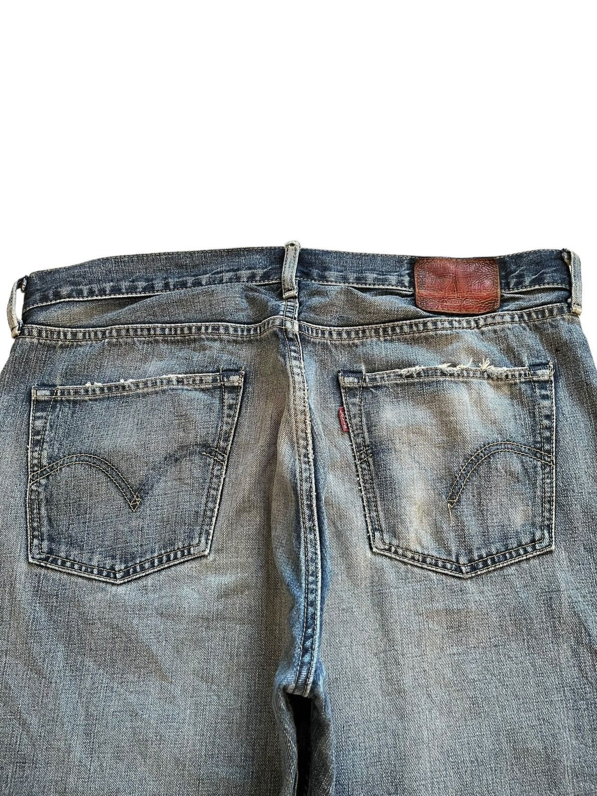 Levi's × Levi's Vintage Clothing Vintage 90s Levis 503 Mud Wash Distressed Baggy Jeans Size US 37 - 8 Thumbnail