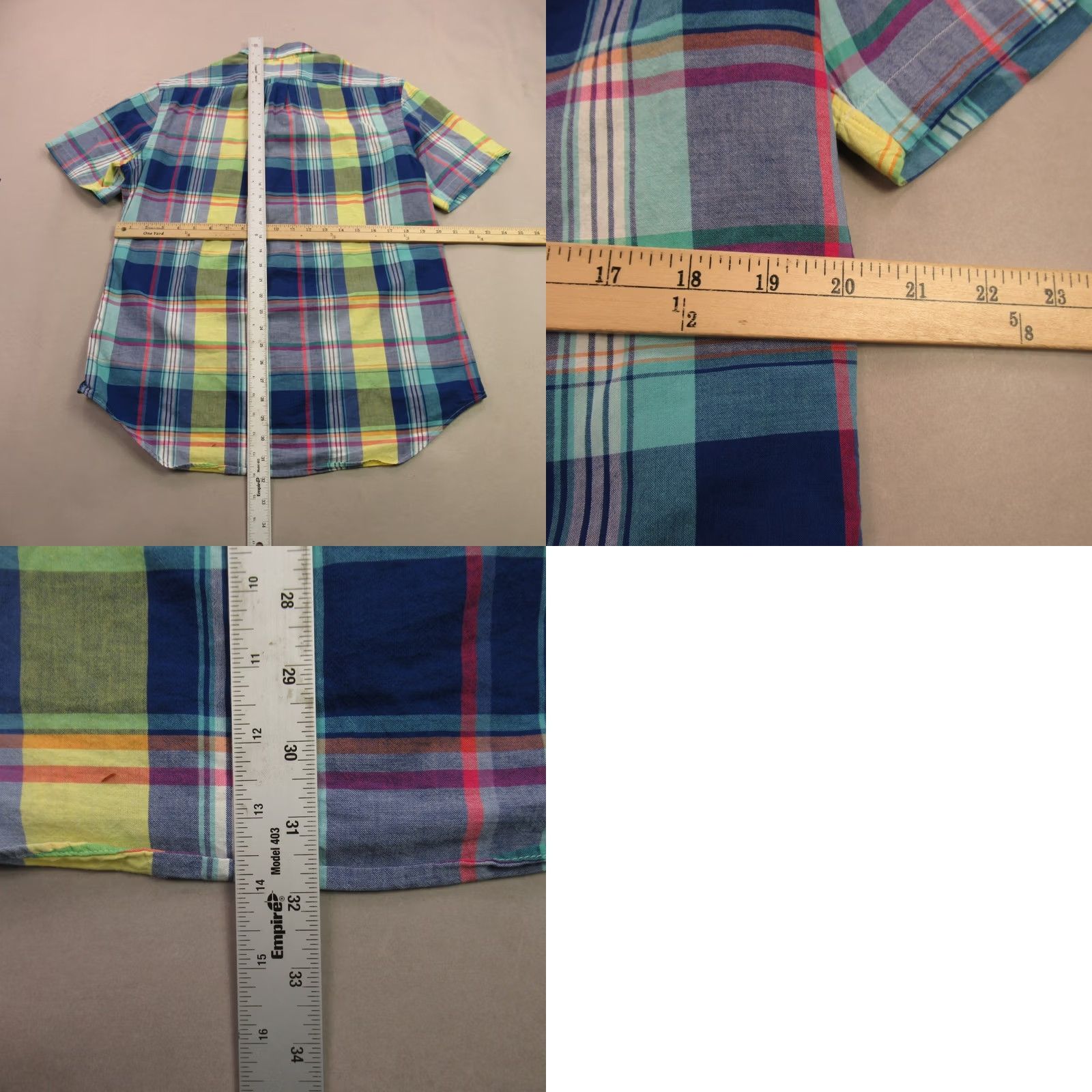 Polo Ralph Lauren Ralph Lauren Shirt Mens Medium Casual Plaid Button Front Short Sleeve Custom Fit Size US M / EU 48-50 / 2 - 8 Thumbnail