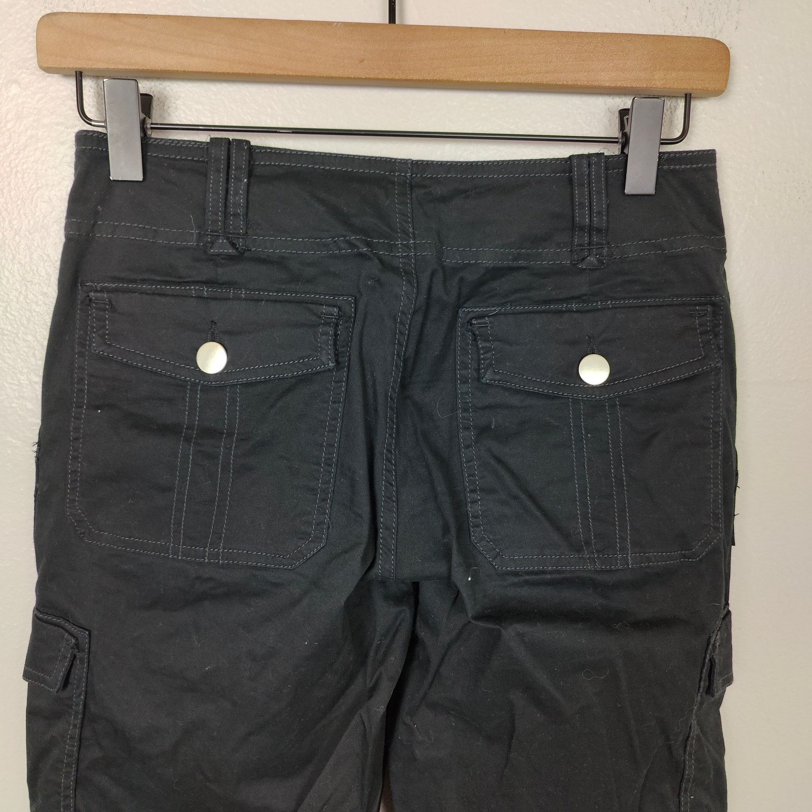 Other I.Am.Gia Ryder Cargo Pants Womens XXS Black Low Rise Y2K Size 24" / US 00 / IT 34 - 8 Thumbnail